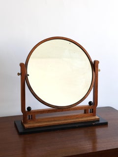 Art Deco Modernista Espejo de tocador de mesa grande