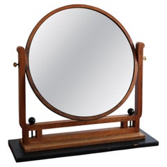Art Deco Modernista Espejo de tocador de mesa grande