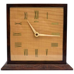 Art Deco Modernist Mantle Clock by ATO, 1930s