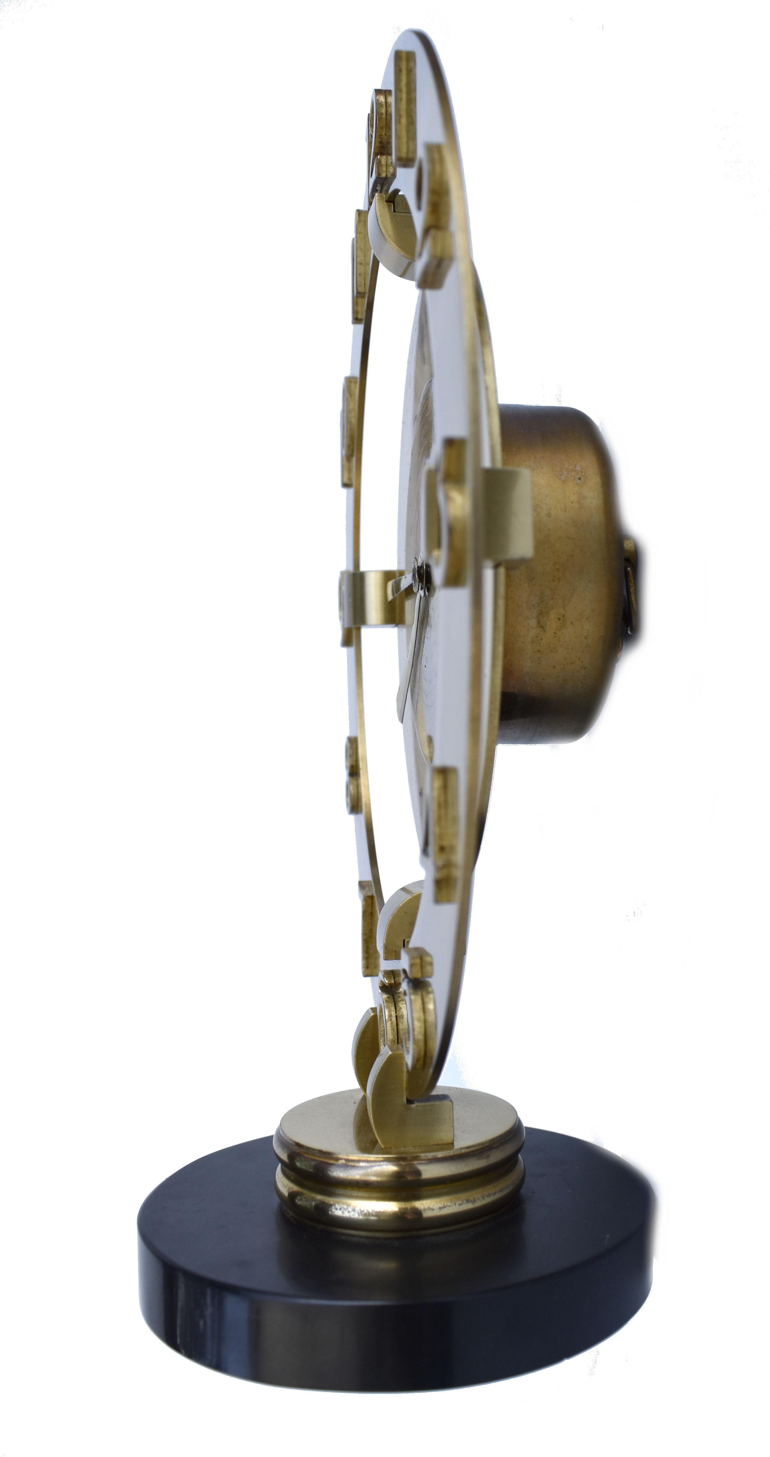 Art Deco Modernist Mantle Clock By Bayard, French , c1940 8