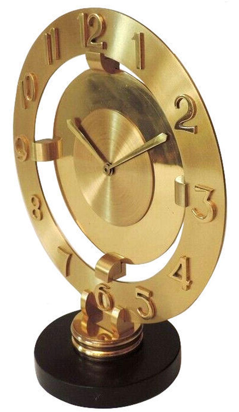 20th Century Art Deco Modernist Mantle Clock By Bayard, French , c1940