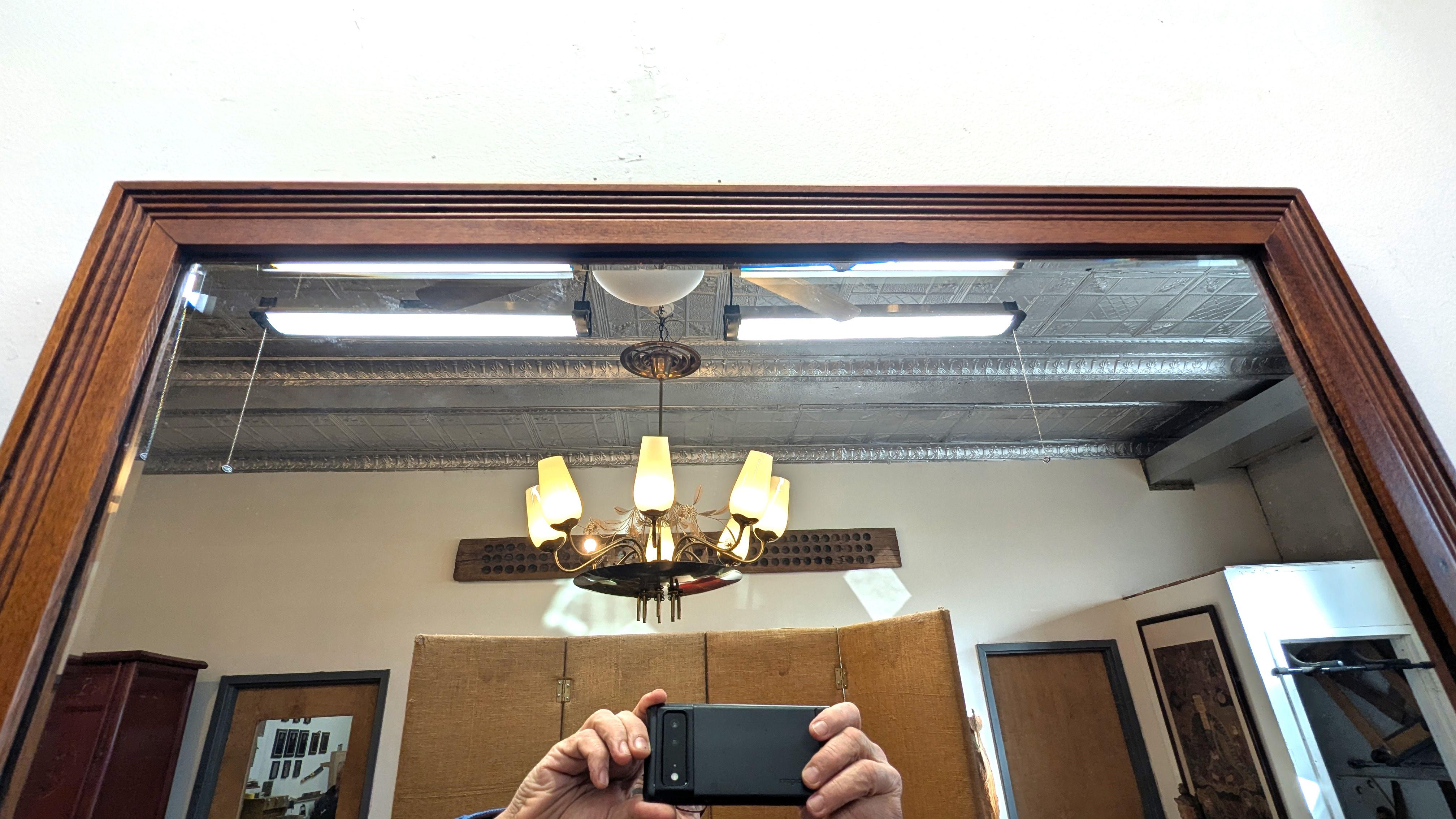 Glass Art Deco Modernist Mirror For Sale