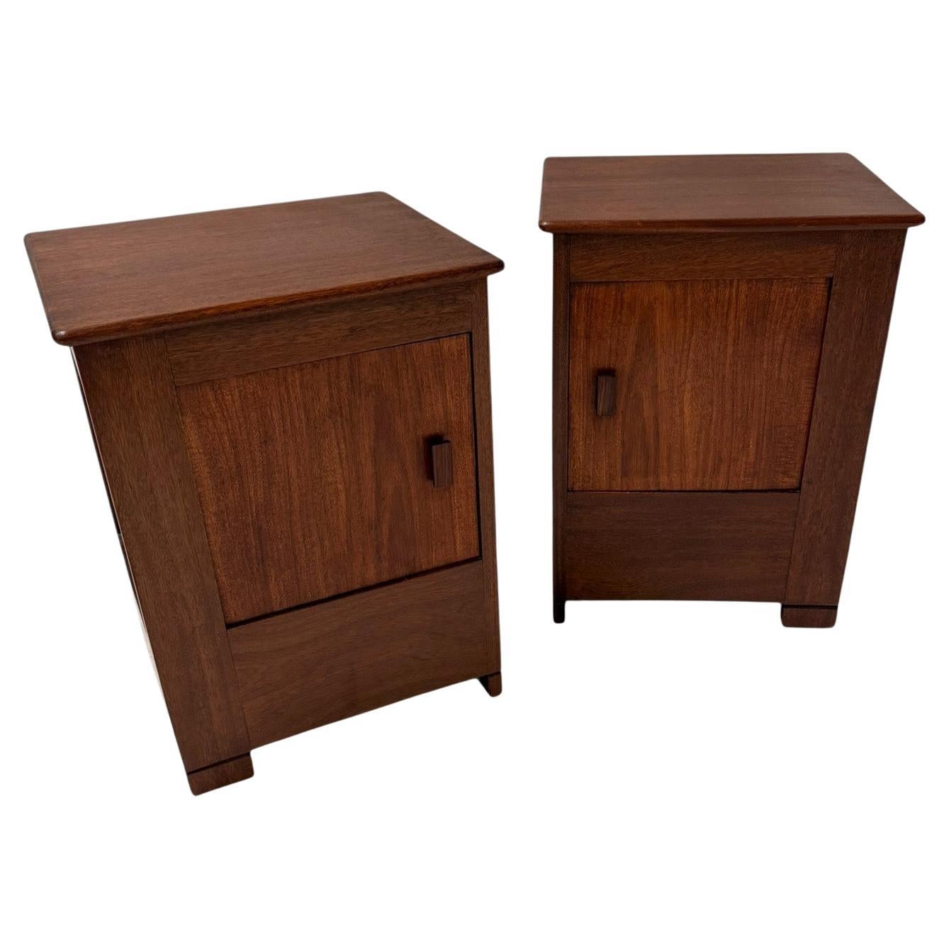 Comodini modernisti Art Déco di J.A. Muntendam per L.O.V. Oosterbeek, anni 
20