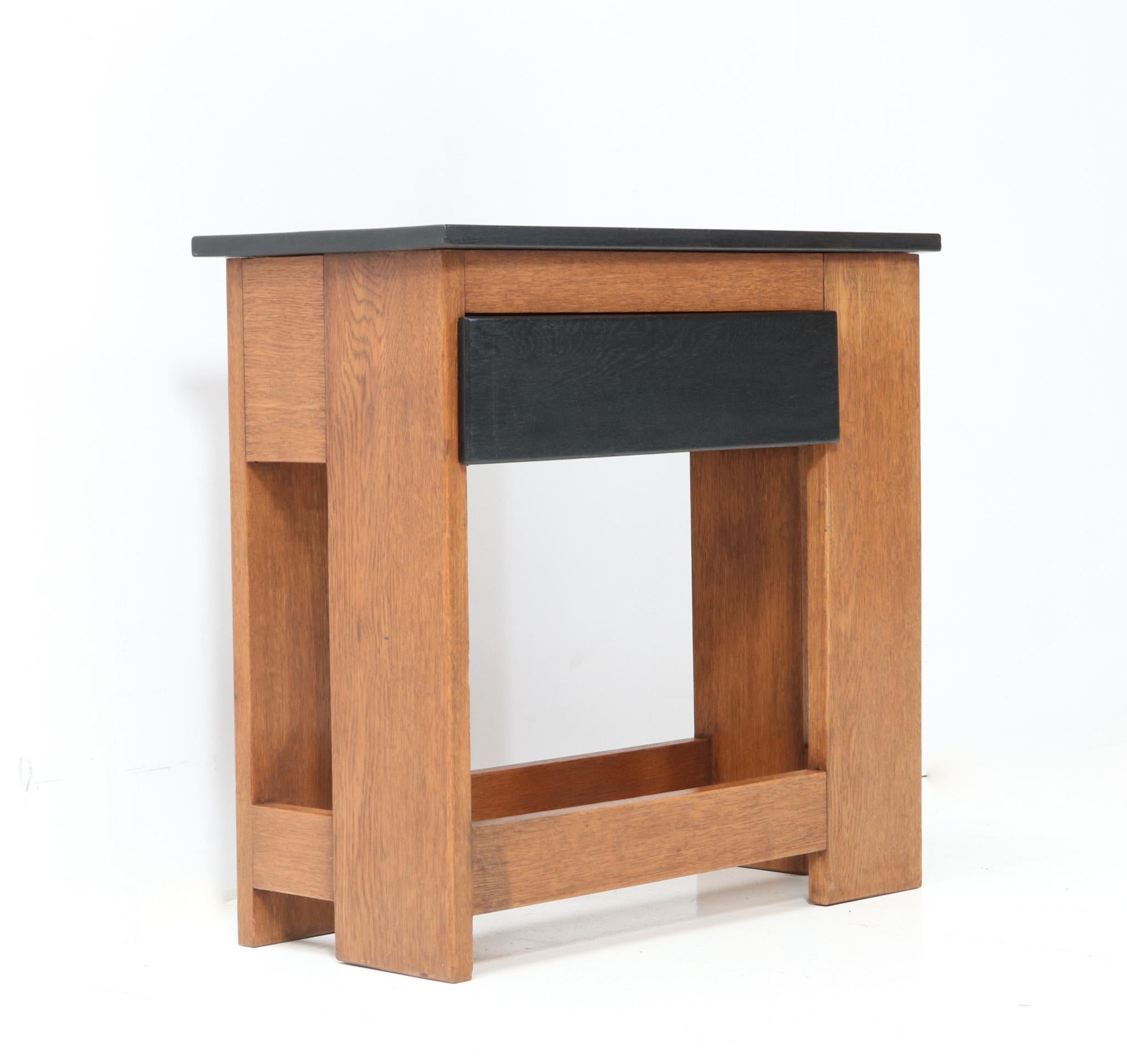 Dutch  Art Deco Modernist Oak Cabinet or Side Table by Cor Alons, 1920s For Sale