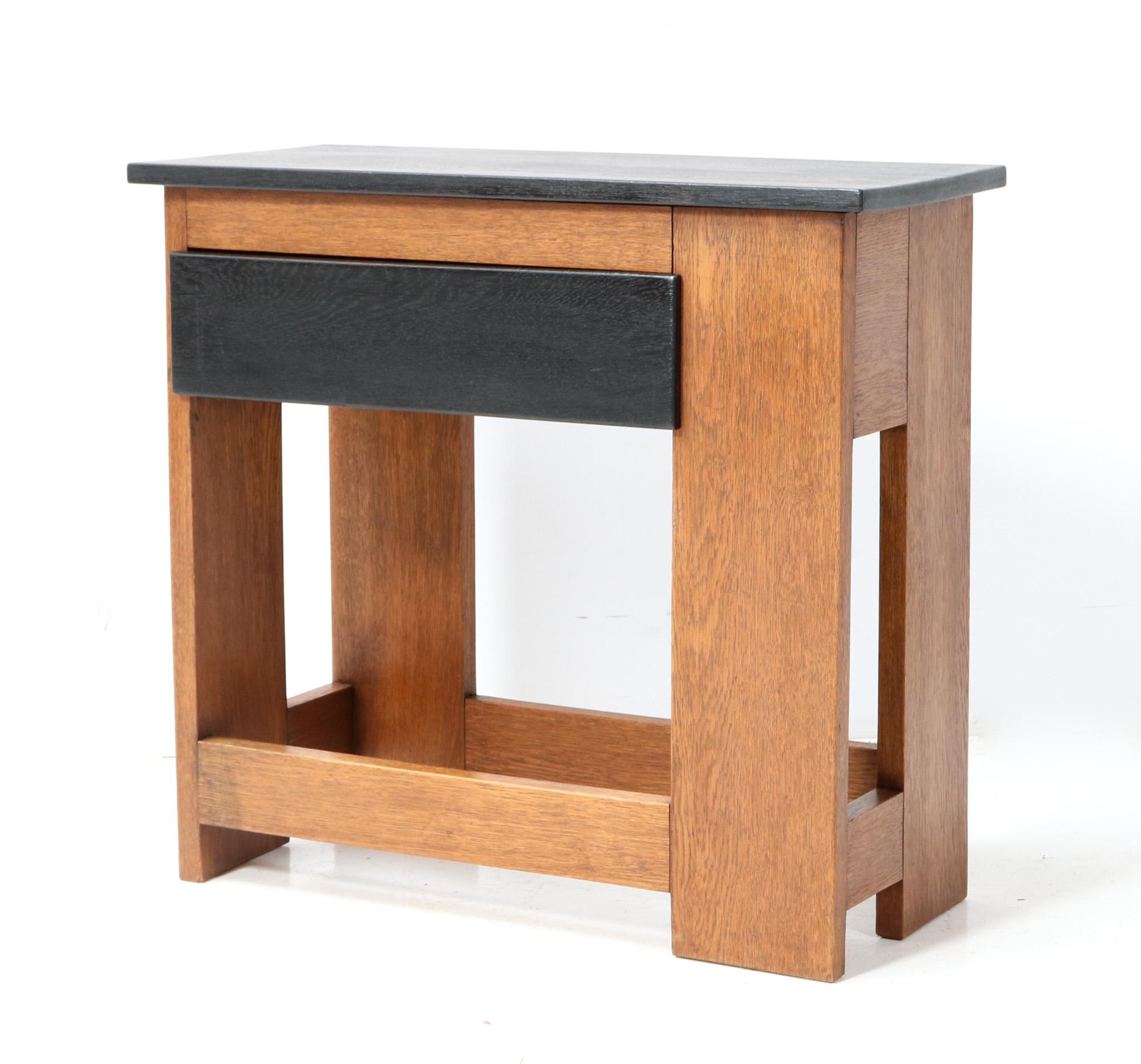 Early 20th Century  Art Deco Modernist Oak Cabinet or Side Table by Cor Alons, 1920s For Sale