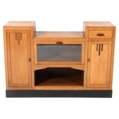 Credenza o aparador modernista Art Decó de roble, años 20