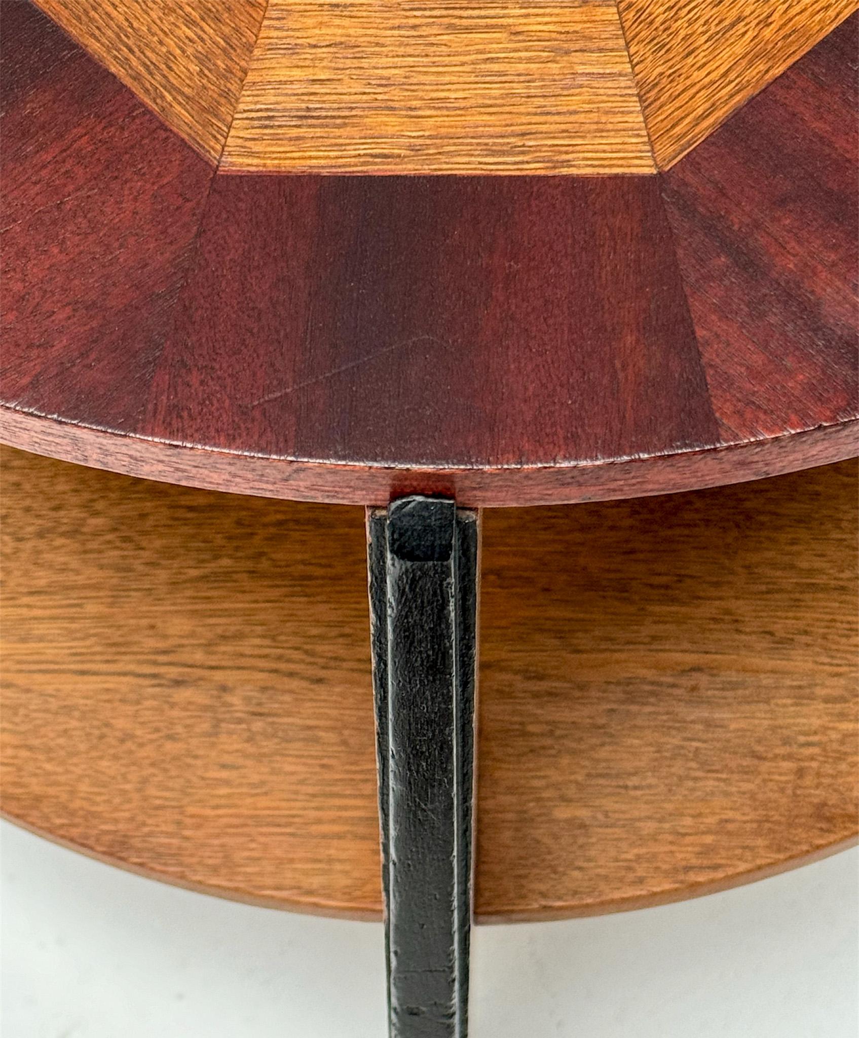  Art Deco Modernist Oak Side Table by P.E.L. Izeren for De Genneper Molen, 1920s For Sale 4