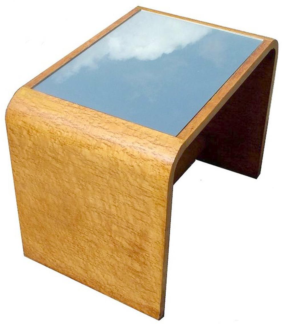 Art Deco Modernist Occasional Table in Birds Eye Maple In Good Condition For Sale In Devon, England
