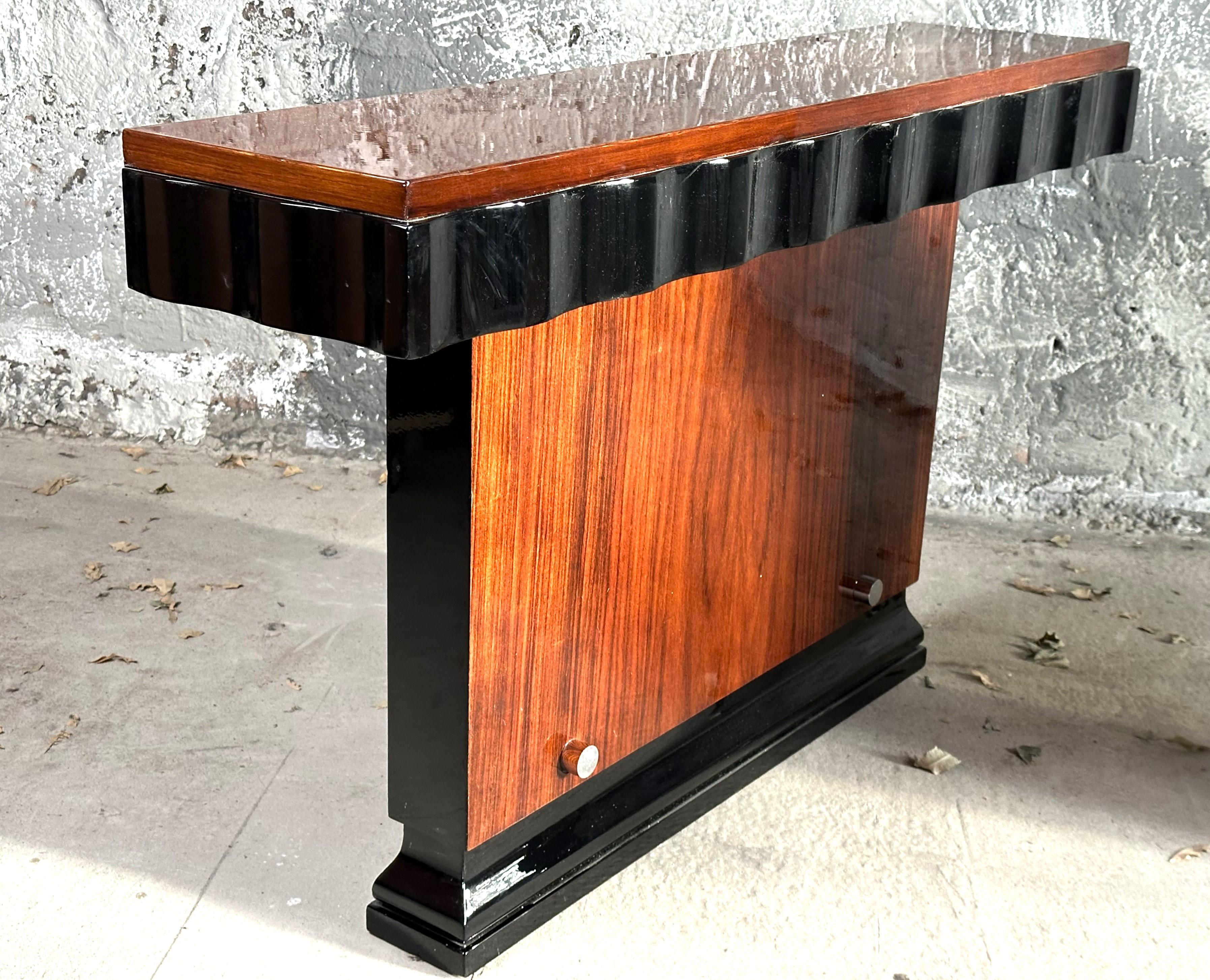 Art Deco Modernist Pair of Console Tables by Kristian Krass, France 1935 For Sale 5