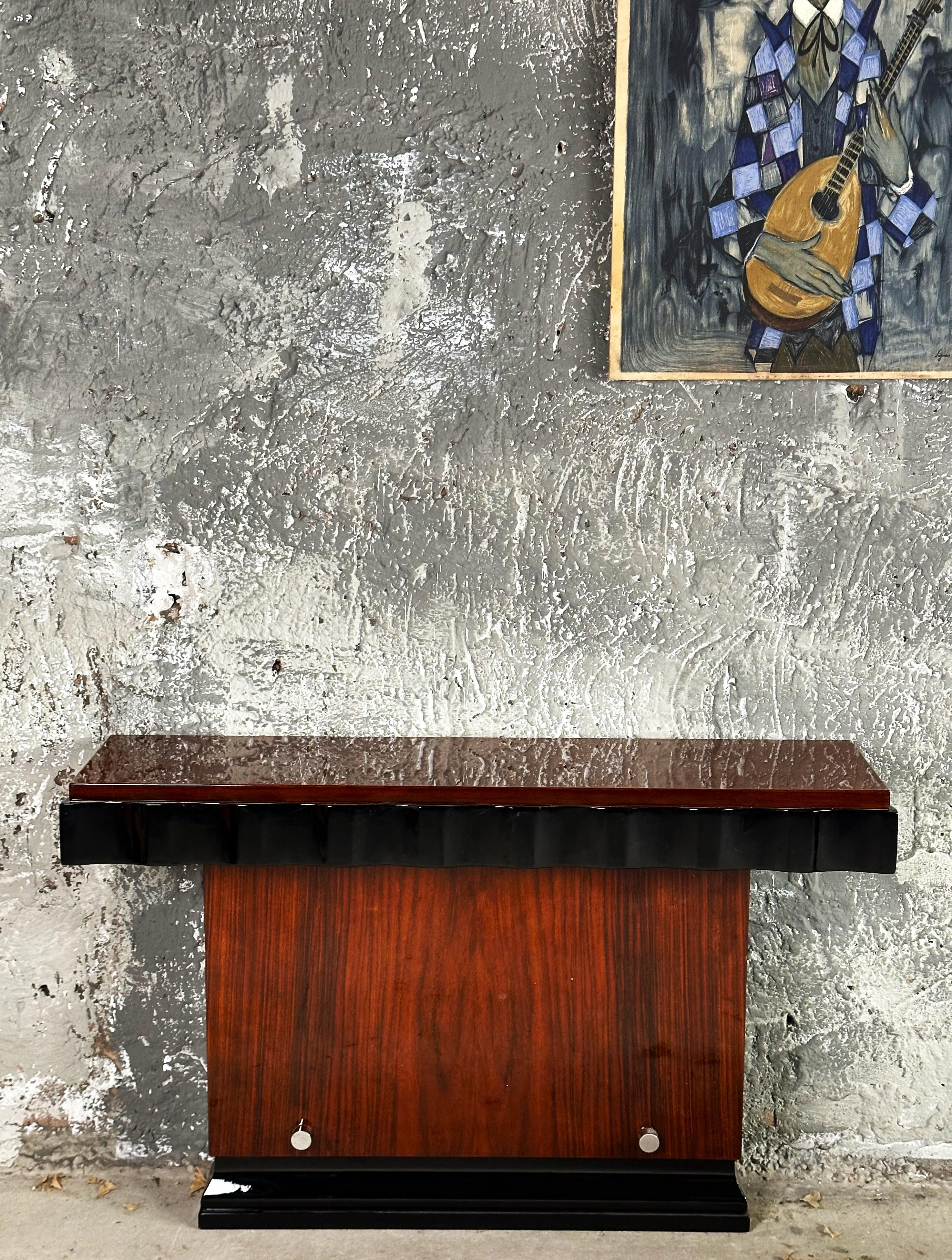 Art Deco Modernist Pair of Console Tables by Kristian Krass, France 1935 For Sale 7