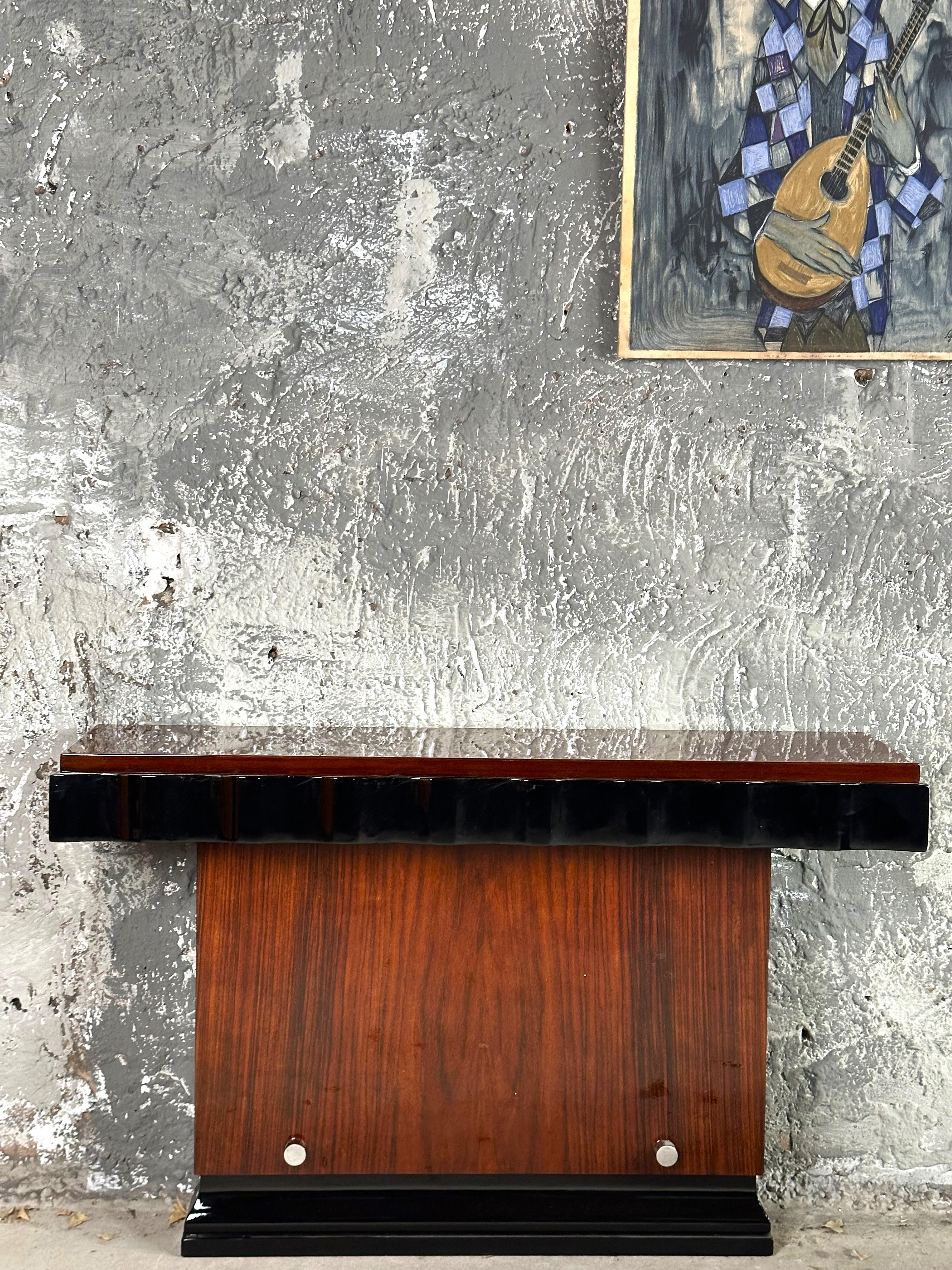 Art Deco Modernist Pair of Console Tables by Kristian Krass, France 1935 For Sale 8