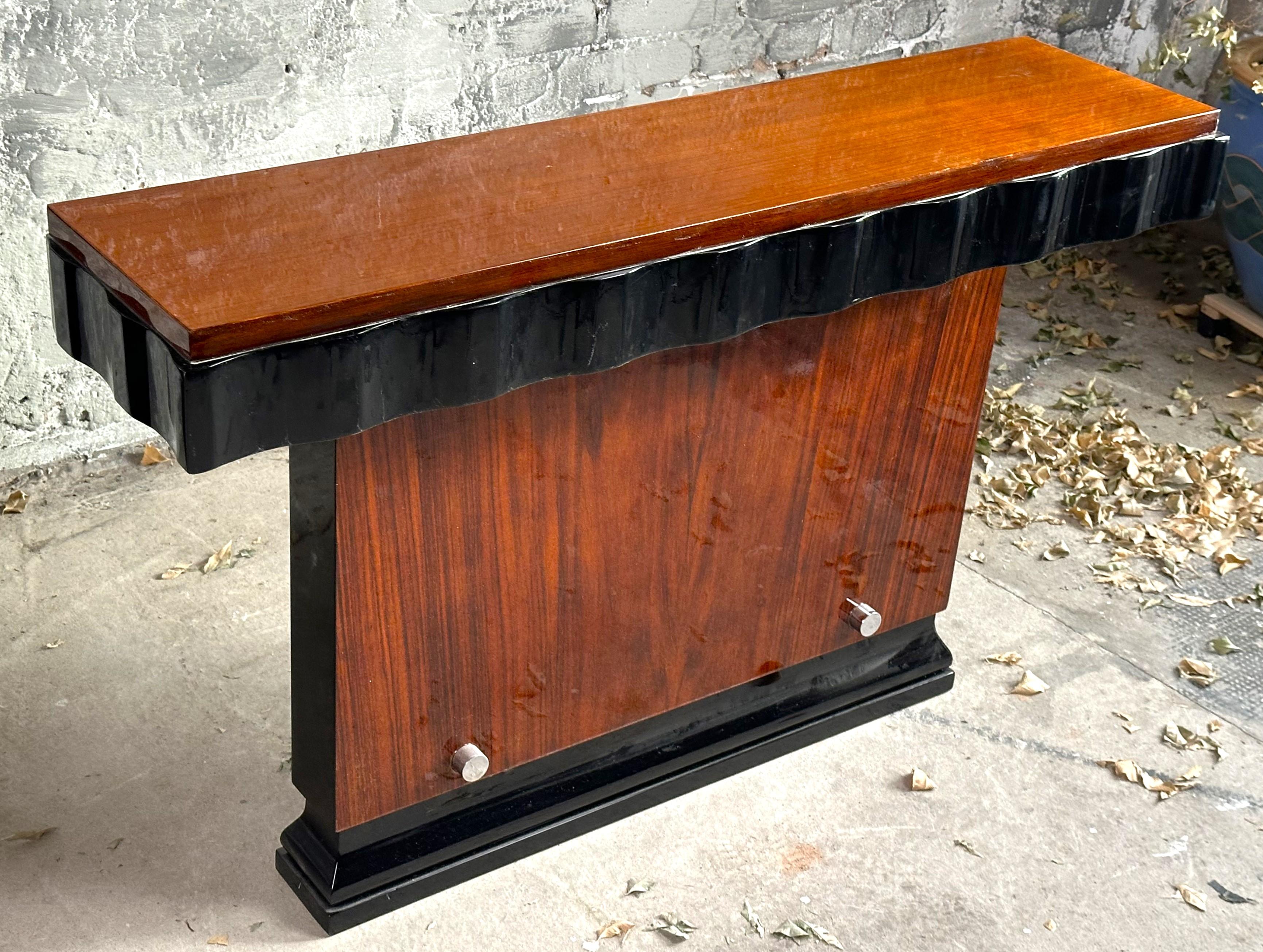 Art Deco Modernist Pair of Console Tables by Kristian Krass, France 1935 For Sale 3