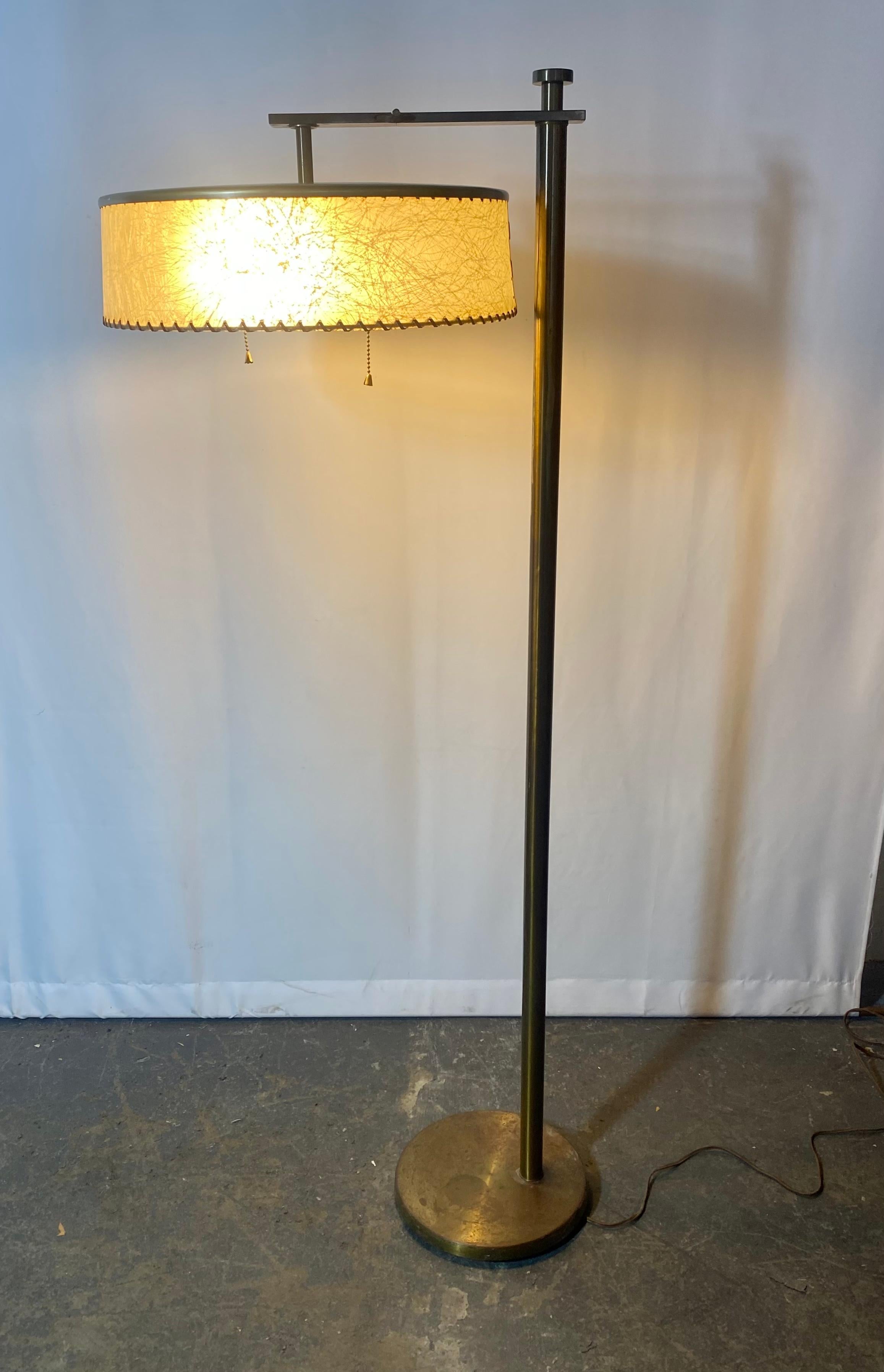 American Art Deco/ Modernist Reading or Torchiere Flip Lamp by Kurt Versen For Sale