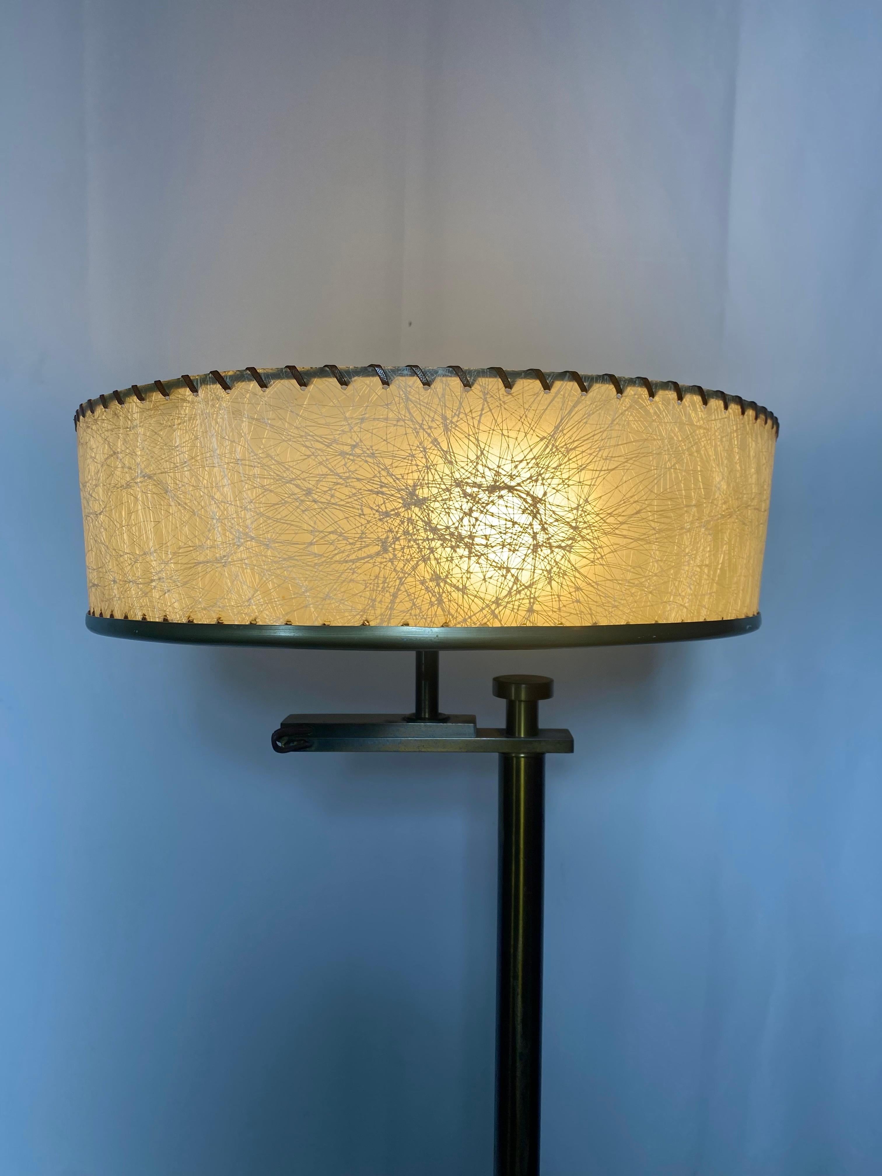 Art Deco/ Modernist Reading or Torchiere Flip Lamp by Kurt Versen In Good Condition For Sale In Buffalo, NY