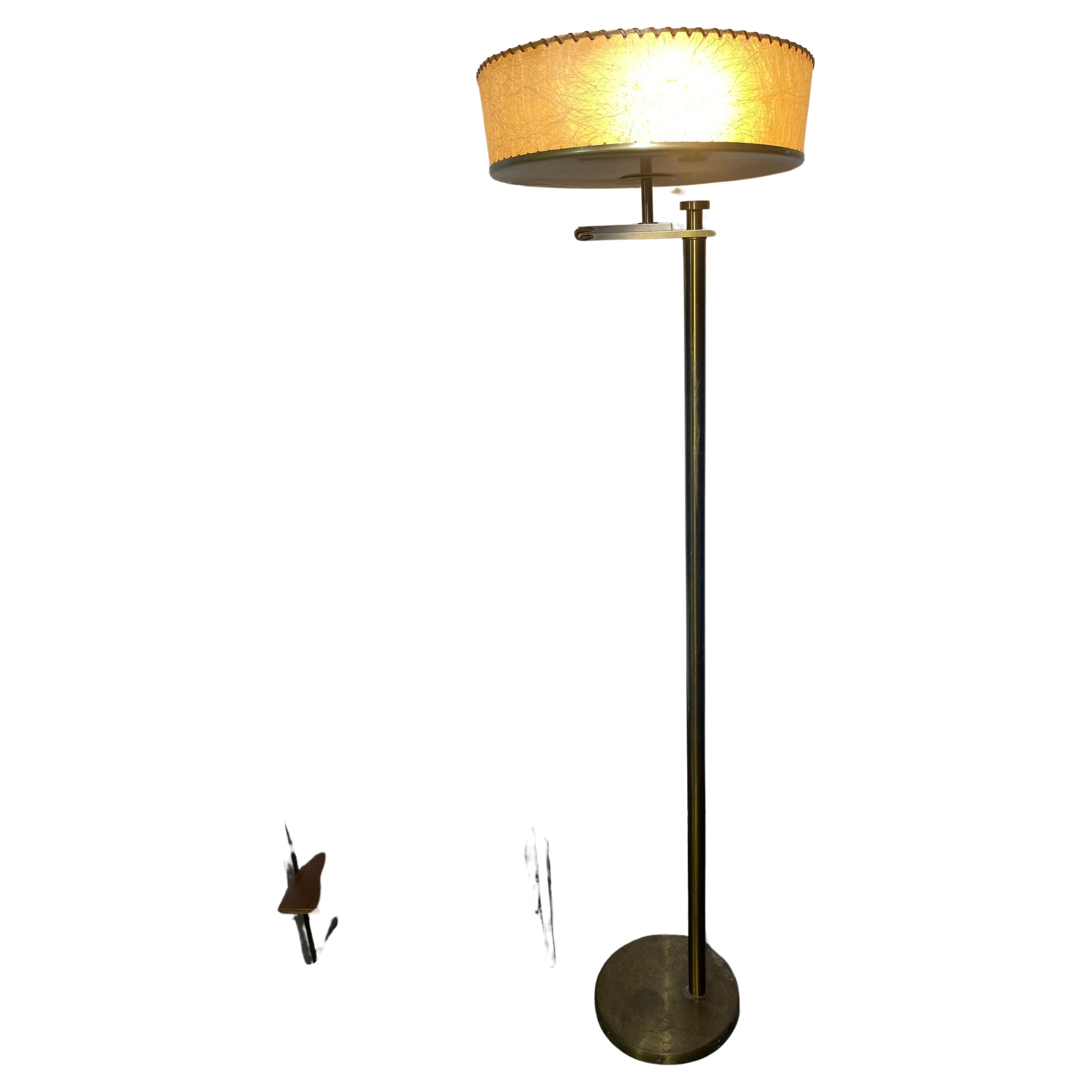 Art Deco/ Modernist Reading or Torchiere Flip Lamp by Kurt Versen For Sale