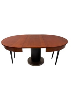 Art Deco Modernist Round Extendable Dining Room Table by Hendrik Wouda, 1931