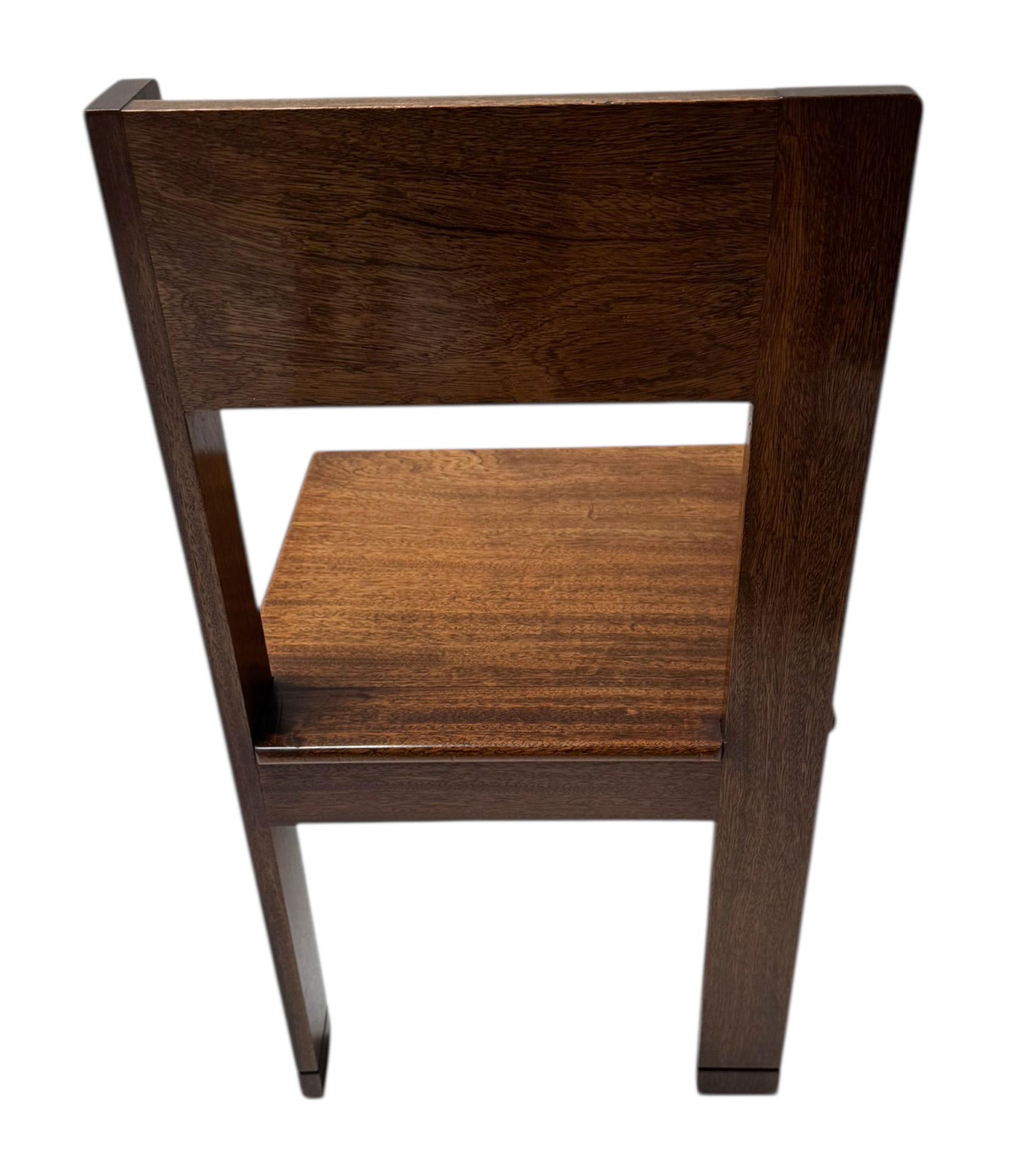 Inizio XX secolo Sedia laterale modernista Art Déco di J.A. Muntendam per L.O.V. Oosterbeek, anni '20 in vendita