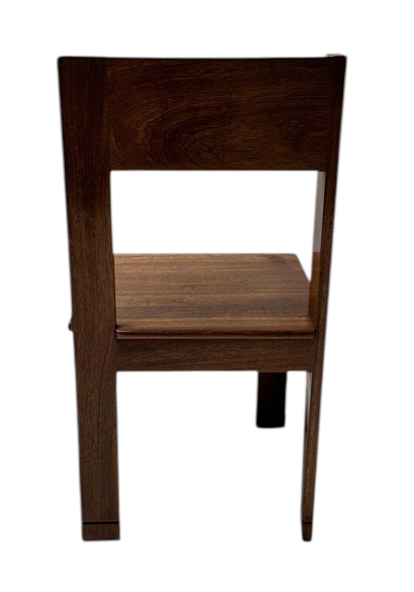 Noyer Chaise d'appoint moderniste Art déco de J.A. Muntendam pour L.O.V. Oosterbeek, années 1920 en vente