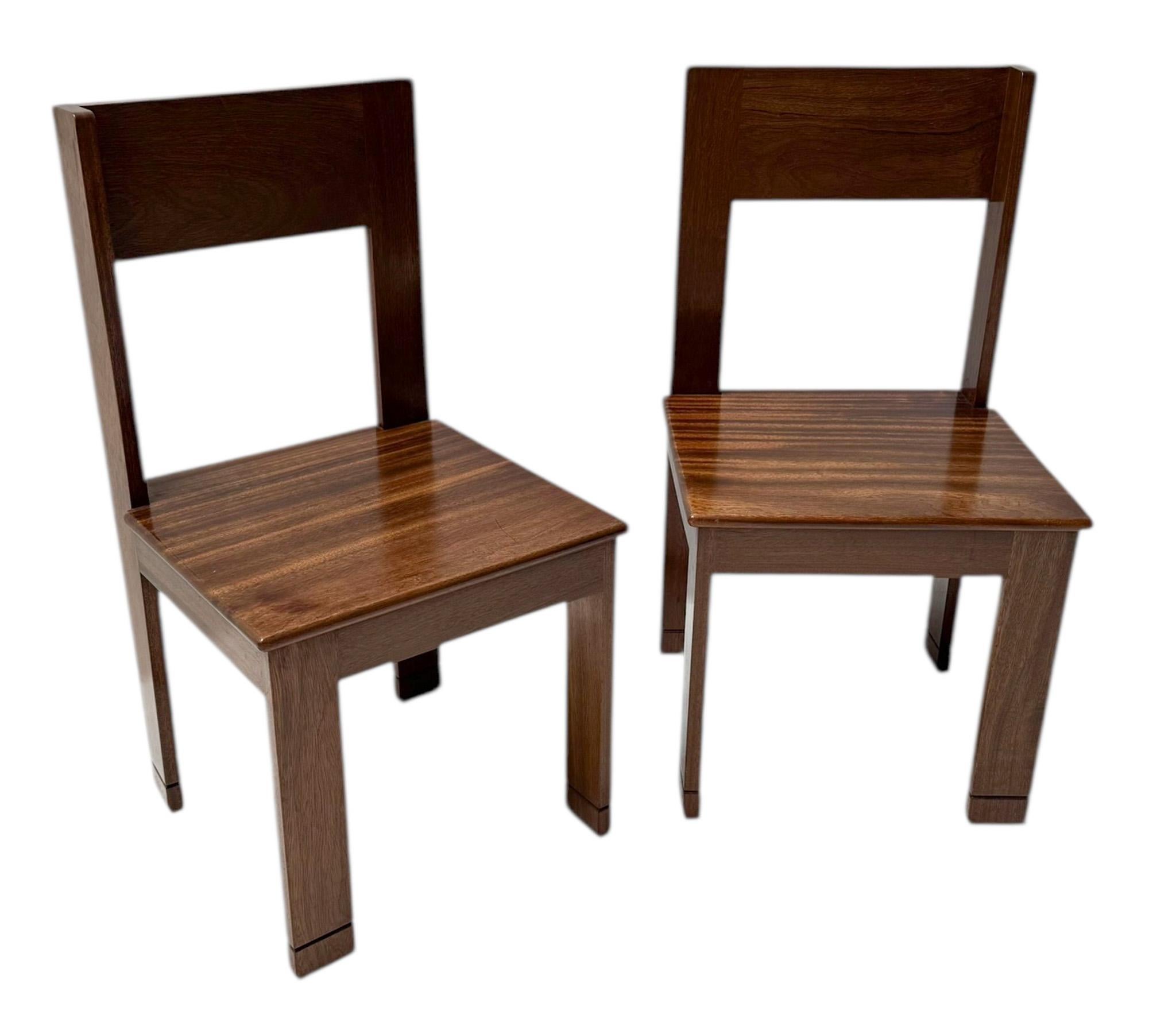 Art Deco Modernist Side Chair by J.A. Muntendam for L.O.V. Oosterbeek, 1920s For Sale 3