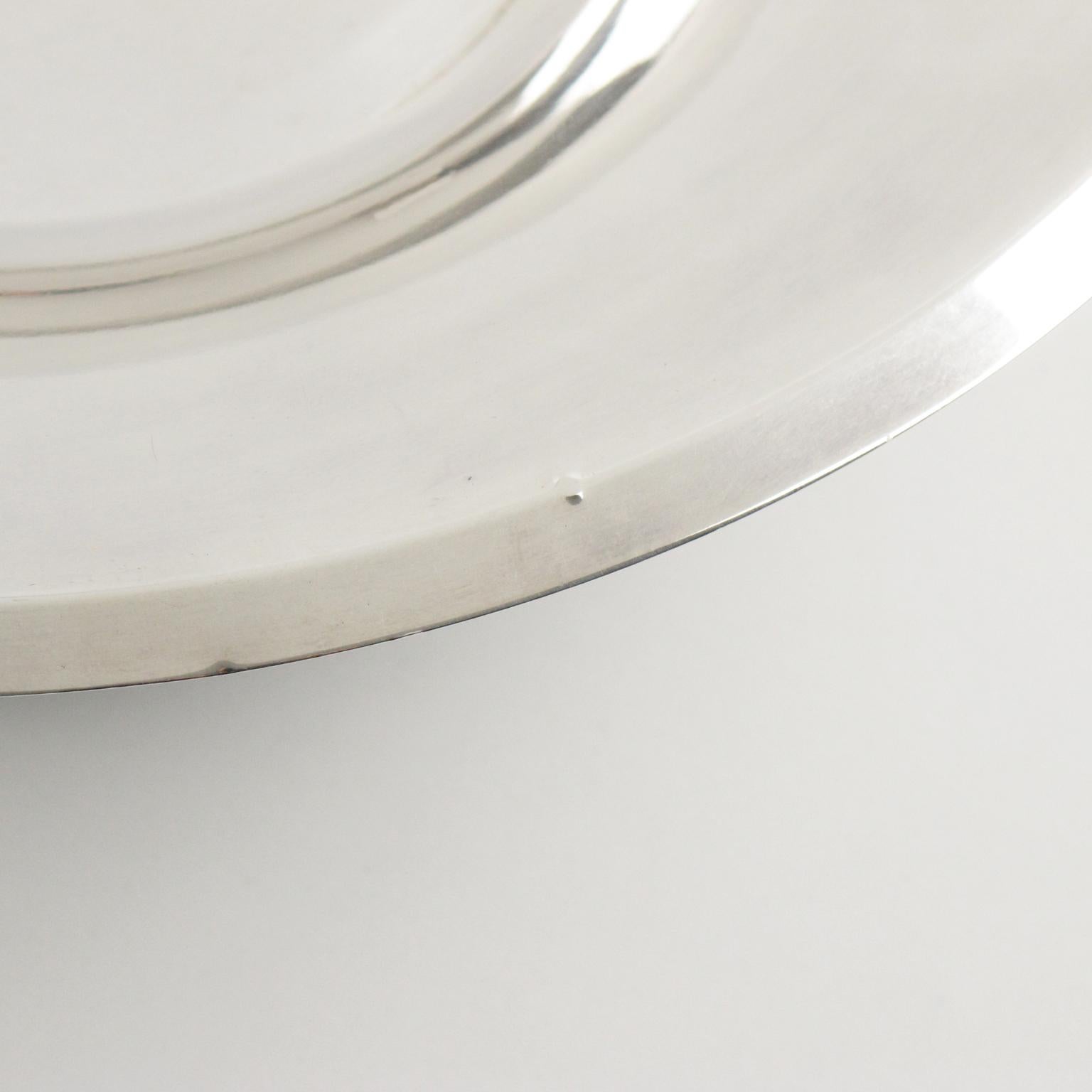 Art Deco Modernist Silver Plate Decorative Bowl Centerpiece circa 1930 For Sale 3