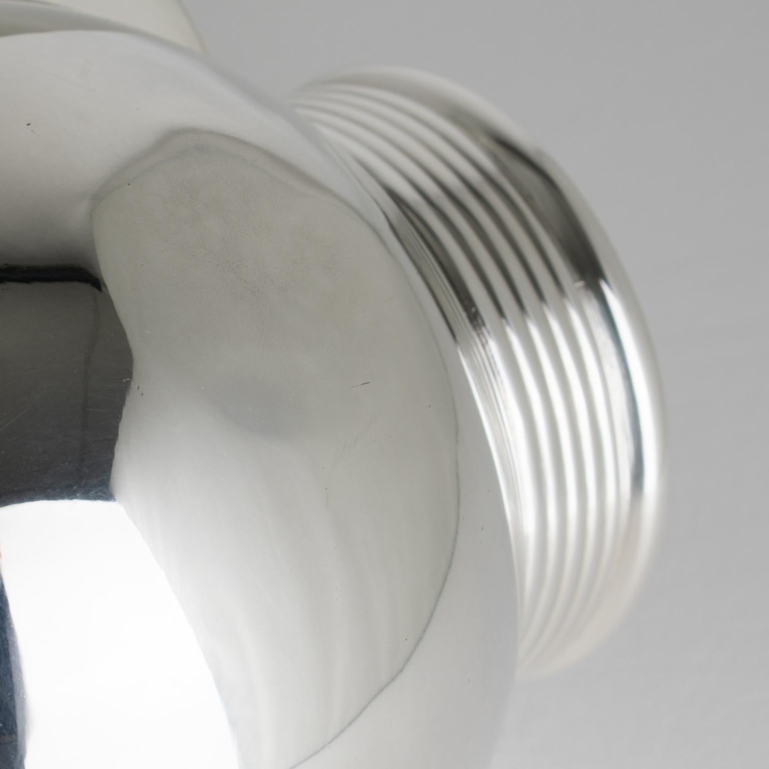 Set da tè e caffè in argento in stile Art Deco Modernista dell'argentiere Argit, circa 1930 in vendita 11