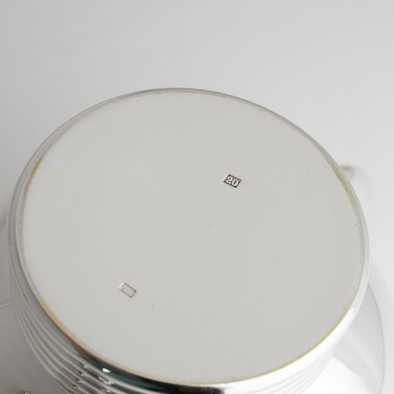 Set da tè e caffè in argento in stile Art Deco Modernista dell'argentiere Argit, circa 1930 in vendita 12