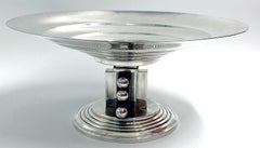 Modernistischer versilberter Porzellan im Art dco-Stil von ORBRILLE, Frankreich, um 1930