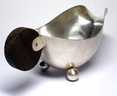 Art Deco Modernist Silver Plated Sauce Boat