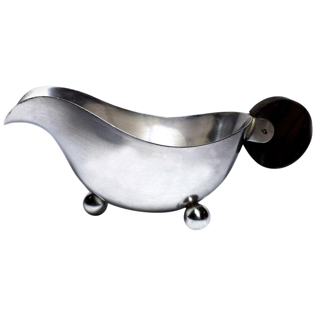 Art Deco Modernist Silver Plated Sauce Boat For Sale