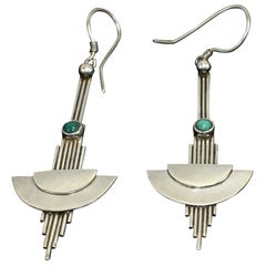 Vintage Art Deco Modernist Skyscraper Earrings