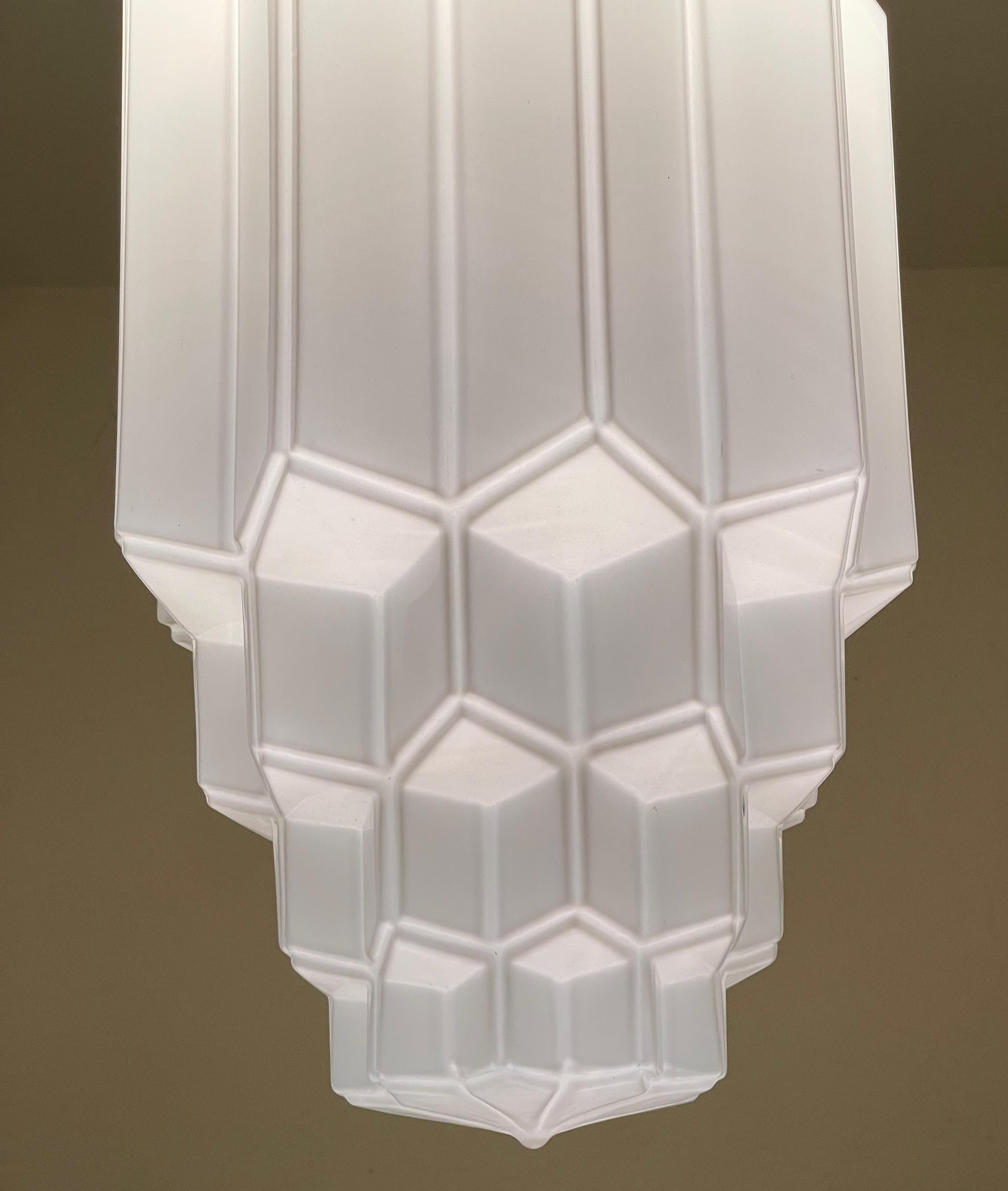 art deco skyscraper pendant light