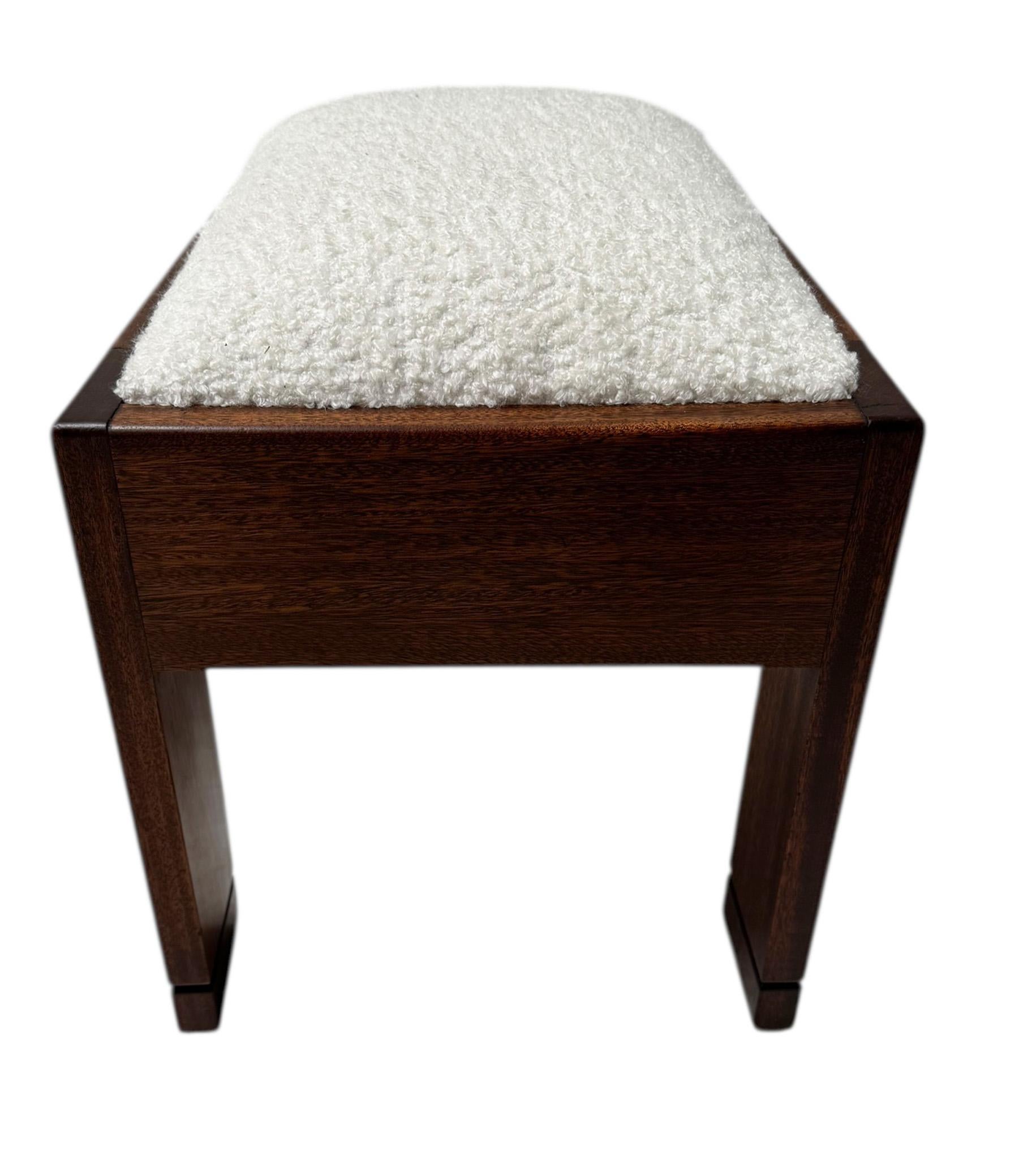 Dutch Art Deco Modernist Stool by J.A. Muntendam for L.O.V. Oosterbeek, 1920s For Sale