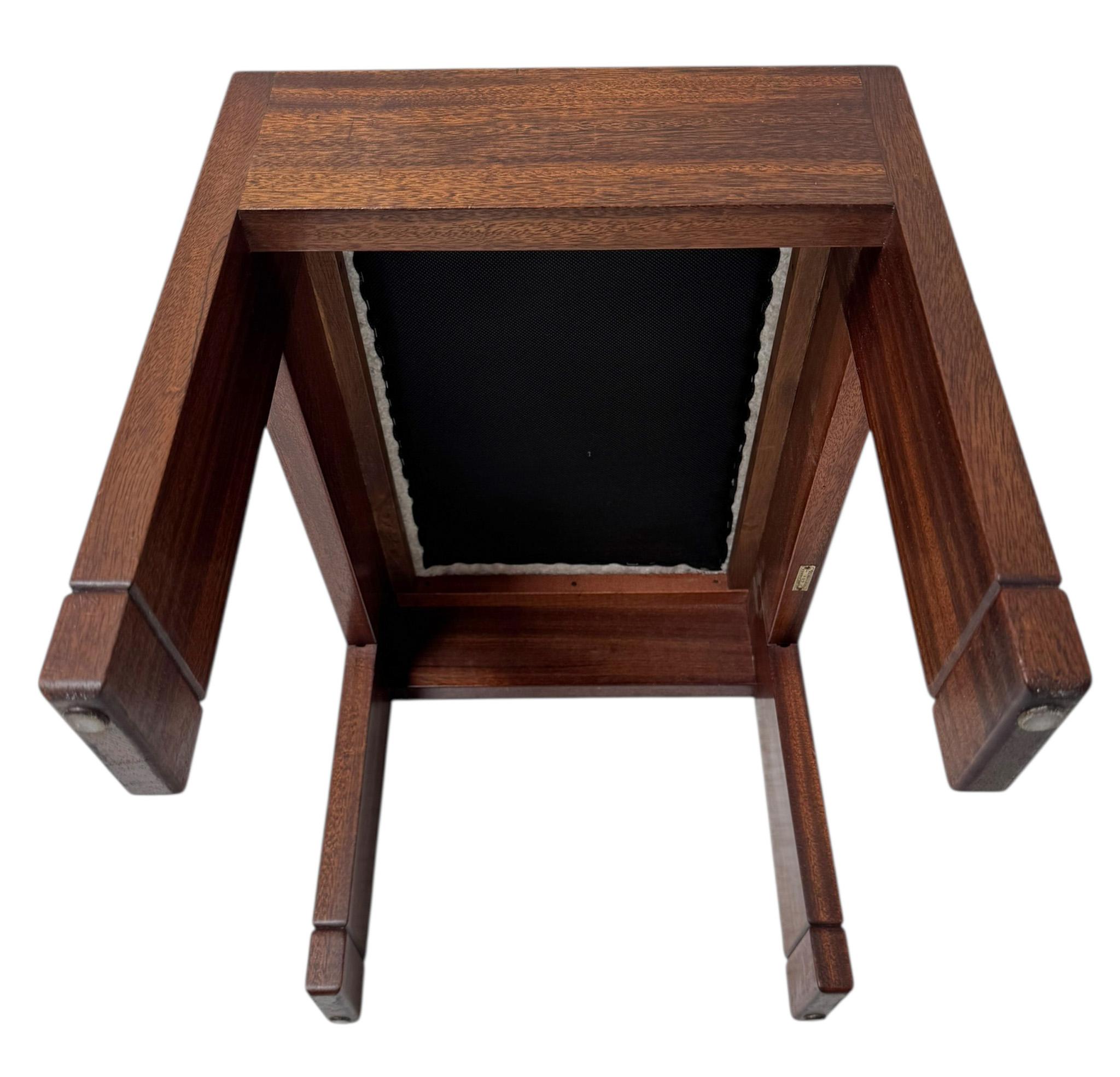 Art Deco Modernist Stool by J.A. Muntendam for L.O.V. Oosterbeek, 1920s For Sale 1