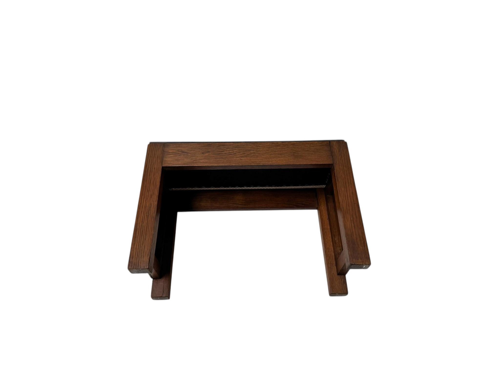 Inizio XX secolo Sgabello modernista Art Déco con tessuto De Ploeg, anni '20 in vendita