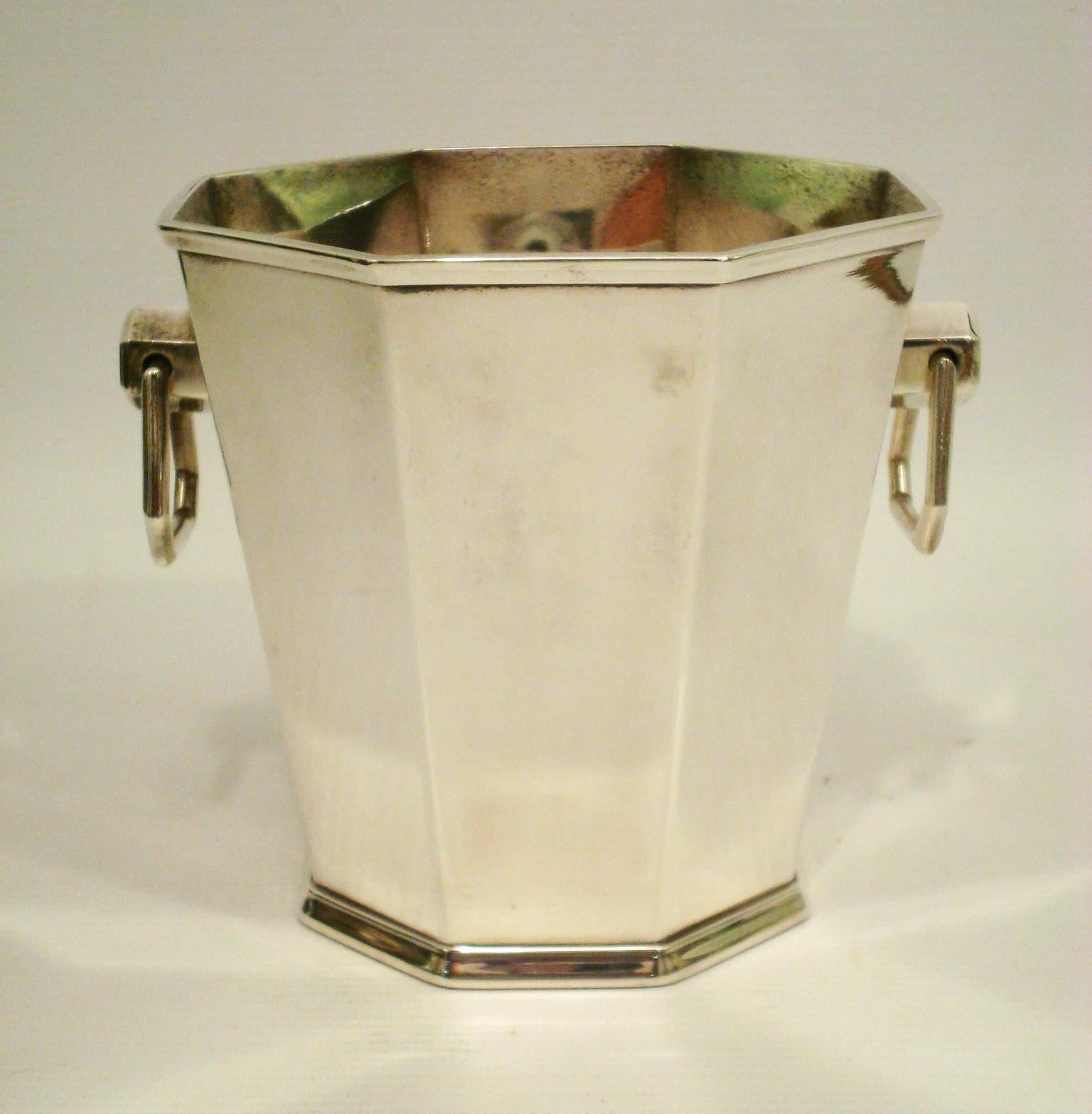 Brass Art Deco / Modernist Style. Hermès Ice Bucket / Bottle Cooler. For Sale