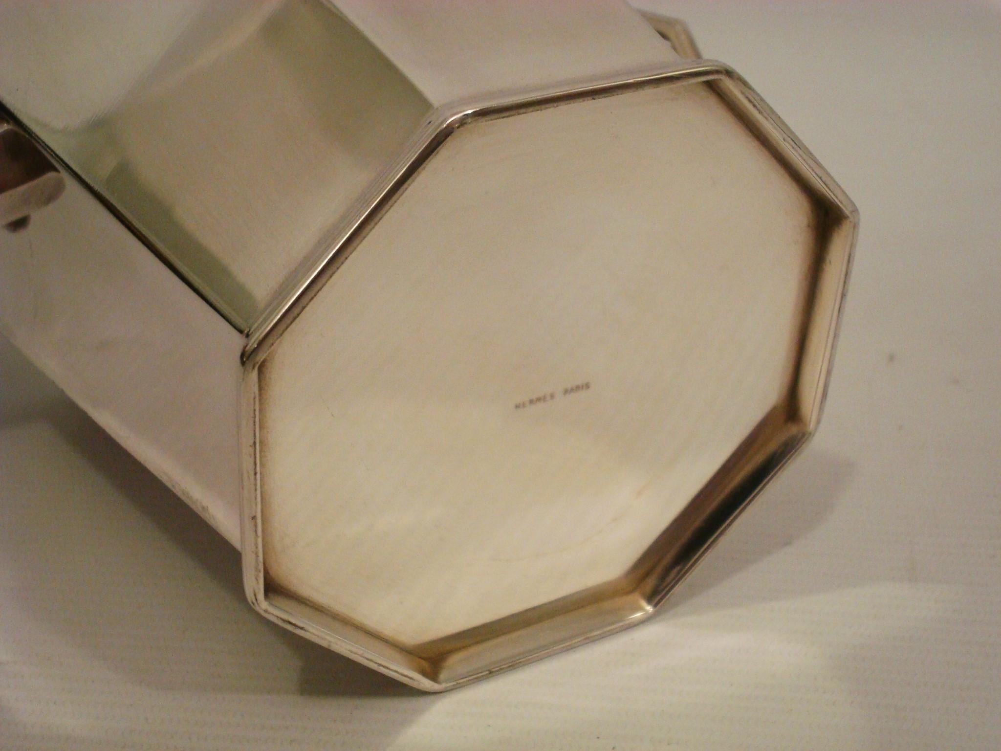 Art Deco / Modernist Style. Hermès Ice Bucket / Bottle Cooler. For Sale 2