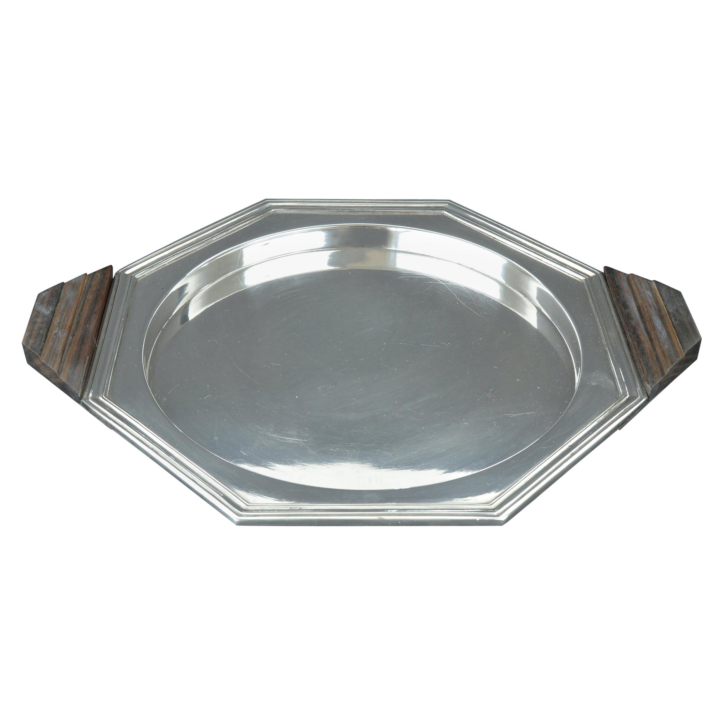 Art Deco Modernist Style Silver Plated Tray