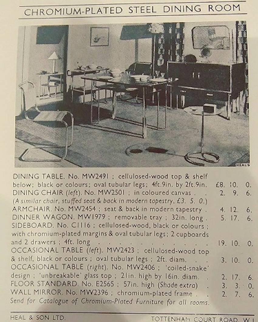 Bauhaus Two-Tier Chromium & Cellulosed Table from Heal and Son, 1931 1