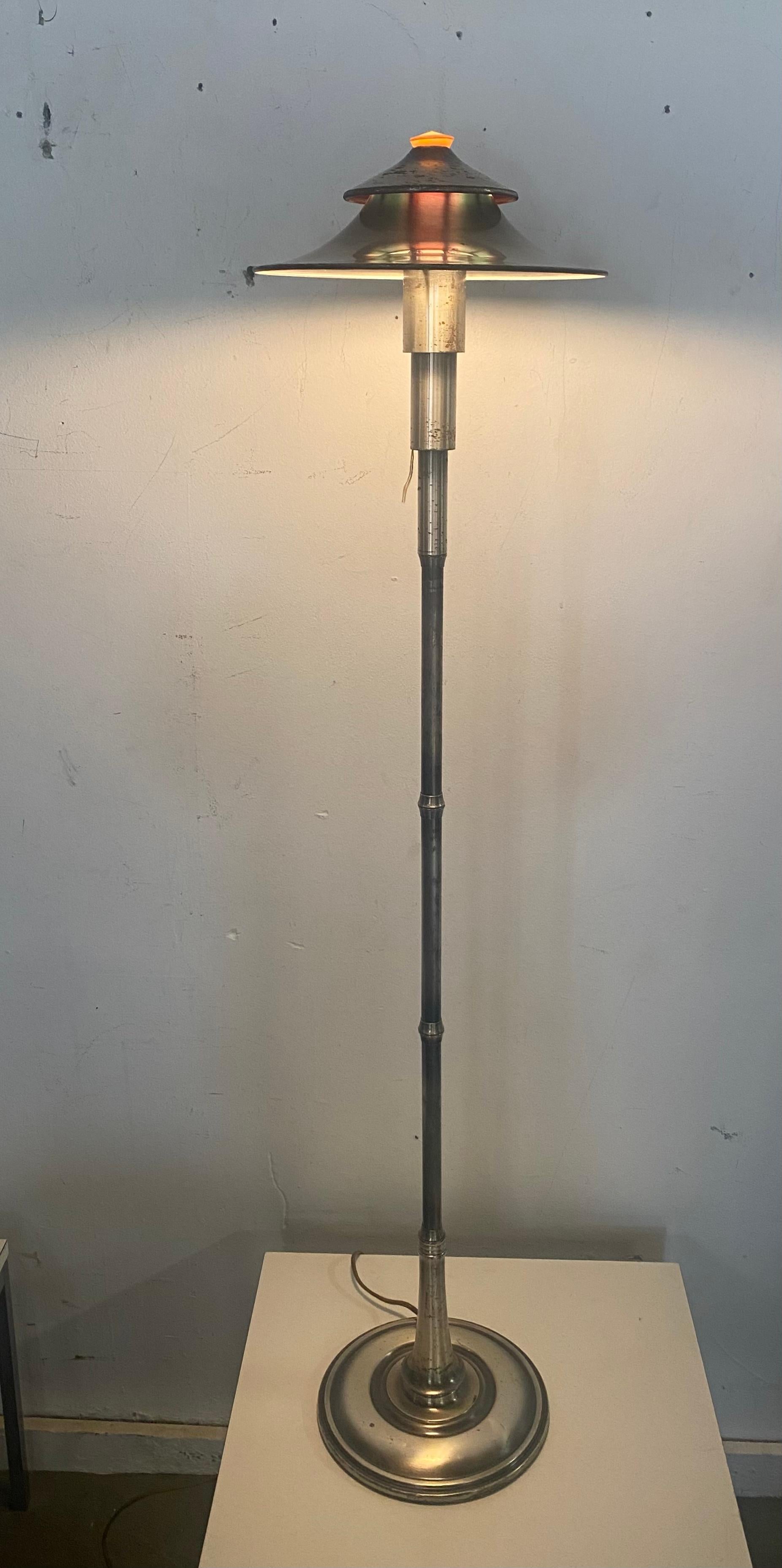 Lampe de table ou lampadaire Art Déco moderniste par Leroy C. Doane pour Miller en vente 1