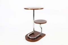 Art Deco Modernist Tubular Table Gueridon or Plant Stand, French, 1930s