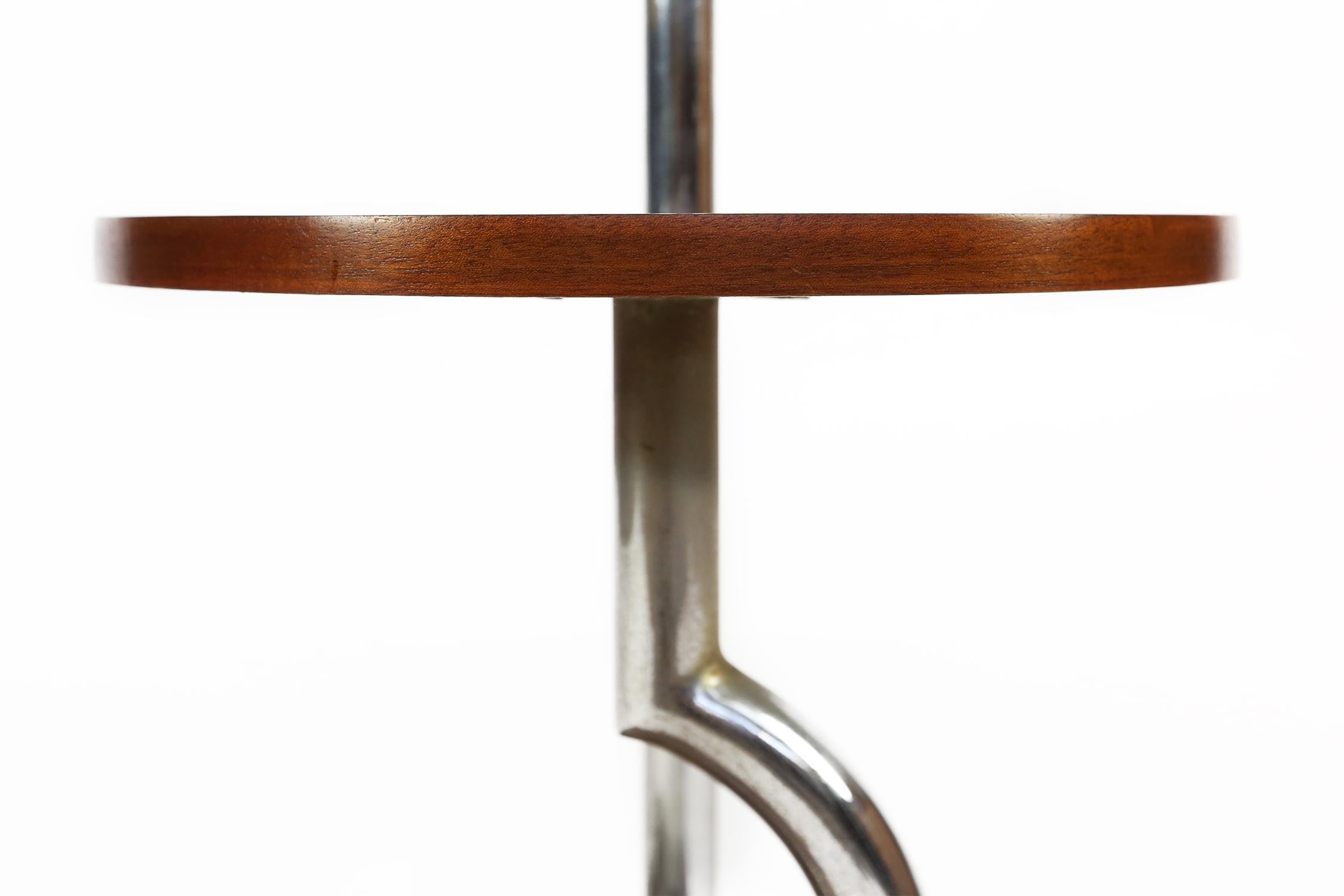 Chrome Art Deco Modernist Tubular Table Gueridon or Plant Stand, French, 1930s For Sale