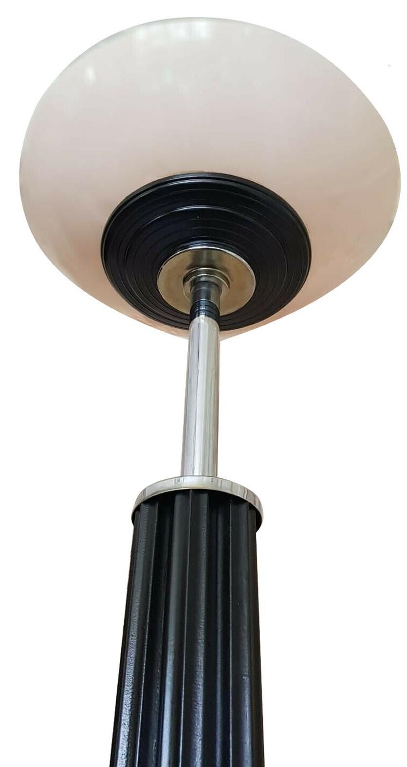 Art Deco Bakelite & Chrome Uplighter Floor Lamp, 1930s 3