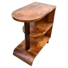 Vintage Art Deco Modernist Walnut Table, English, circa 1930