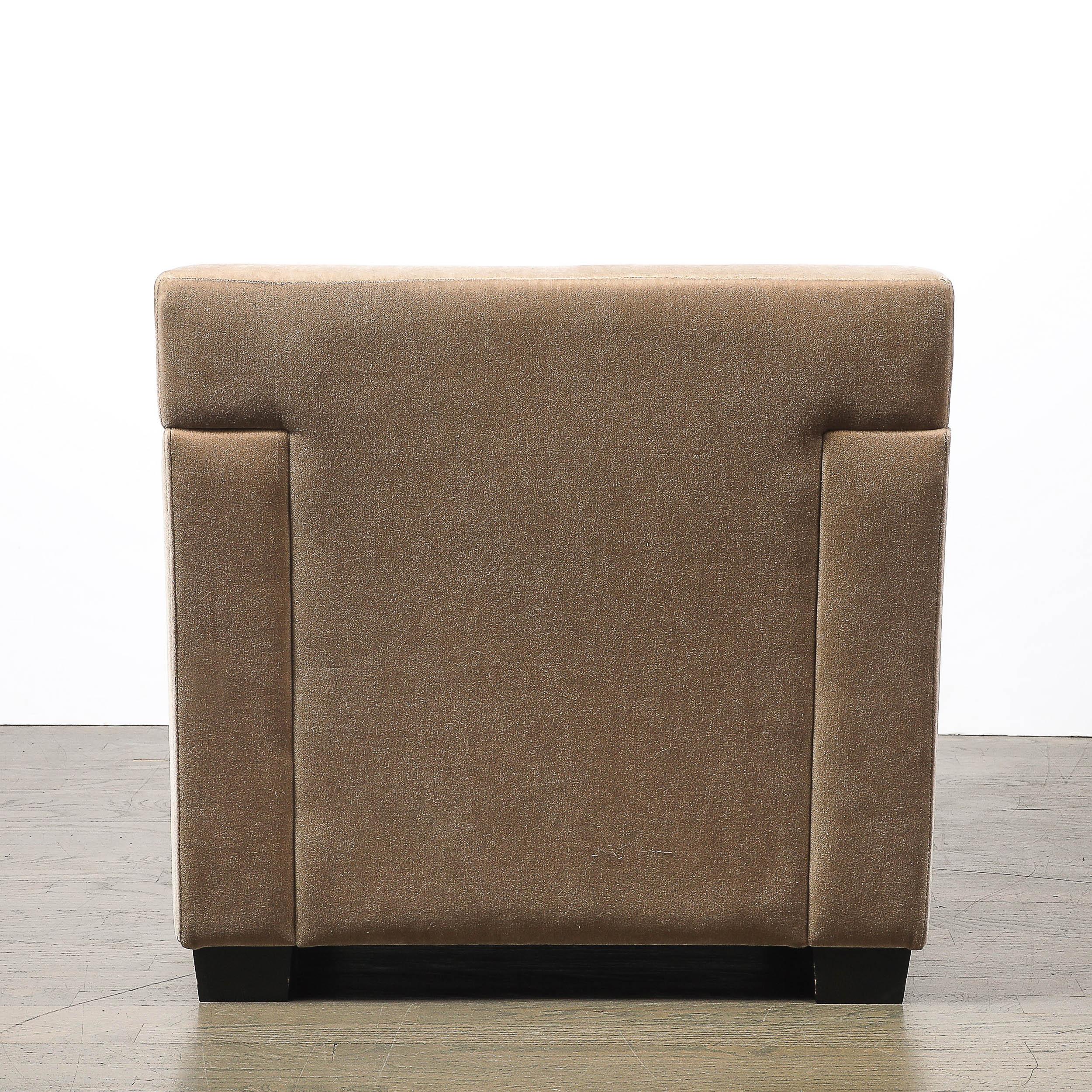 Fauteuils club en mohair Art Déco signés Jean-Michel Frank pour Ecart International Excellent état - En vente à New York, NY