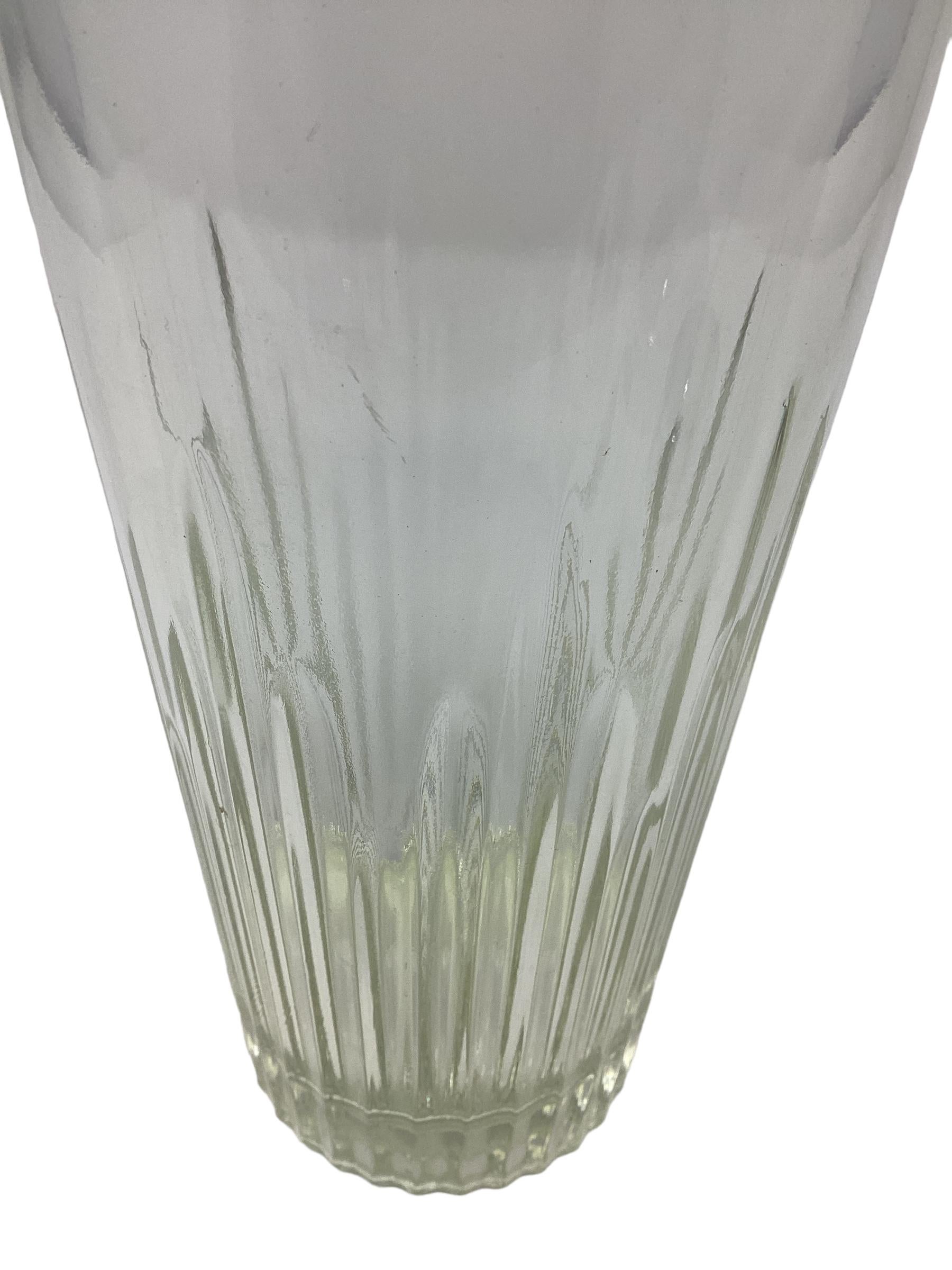 20th Century Art Deco Molded Glass Cocktail Shaker  For Sale