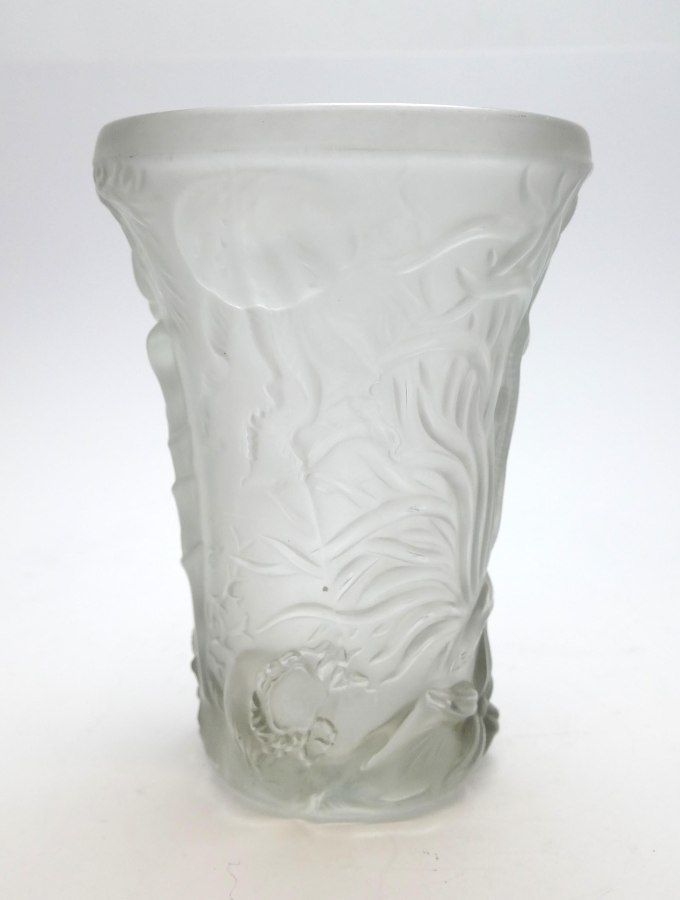 lalique style vase