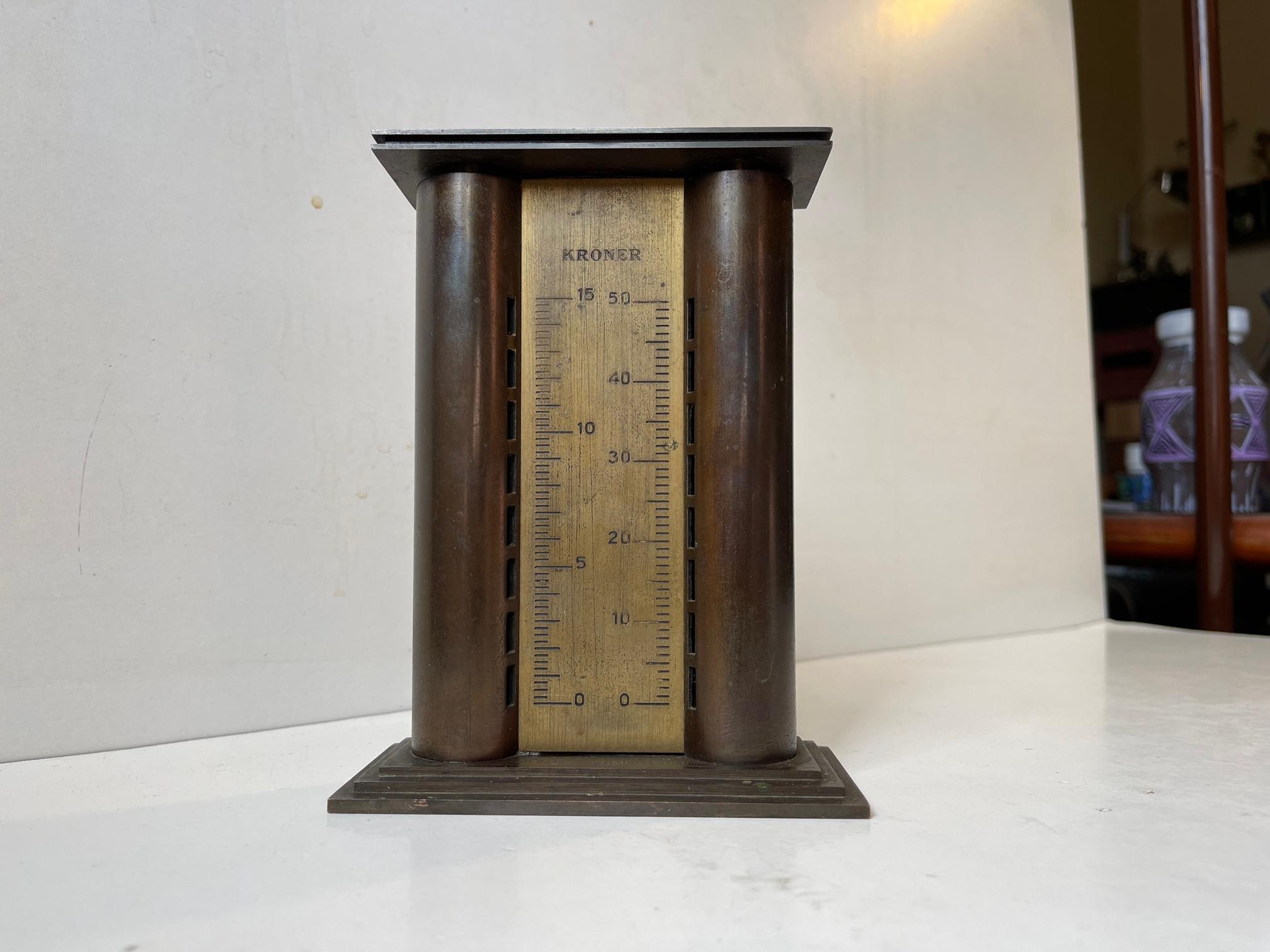 Art Deco Geldbank und Thermometer des dänischen Architekten Carl Einar Glahn 1884-1971 im Zustand „Gut“ im Angebot in Esbjerg, DK
