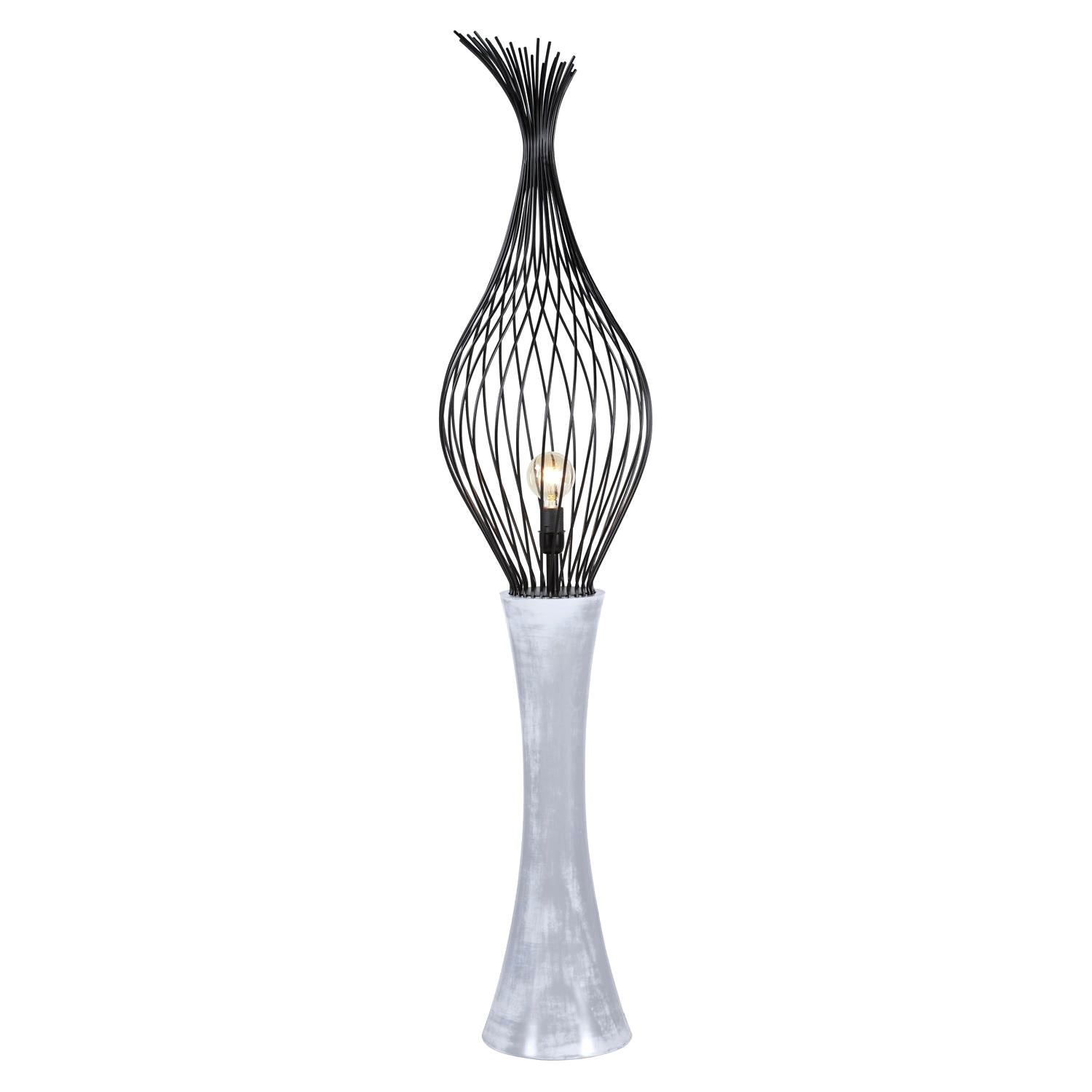Lampadaire Art Déco Monforte Gris Noir Fait à la main au Portugal par Greenapple en vente