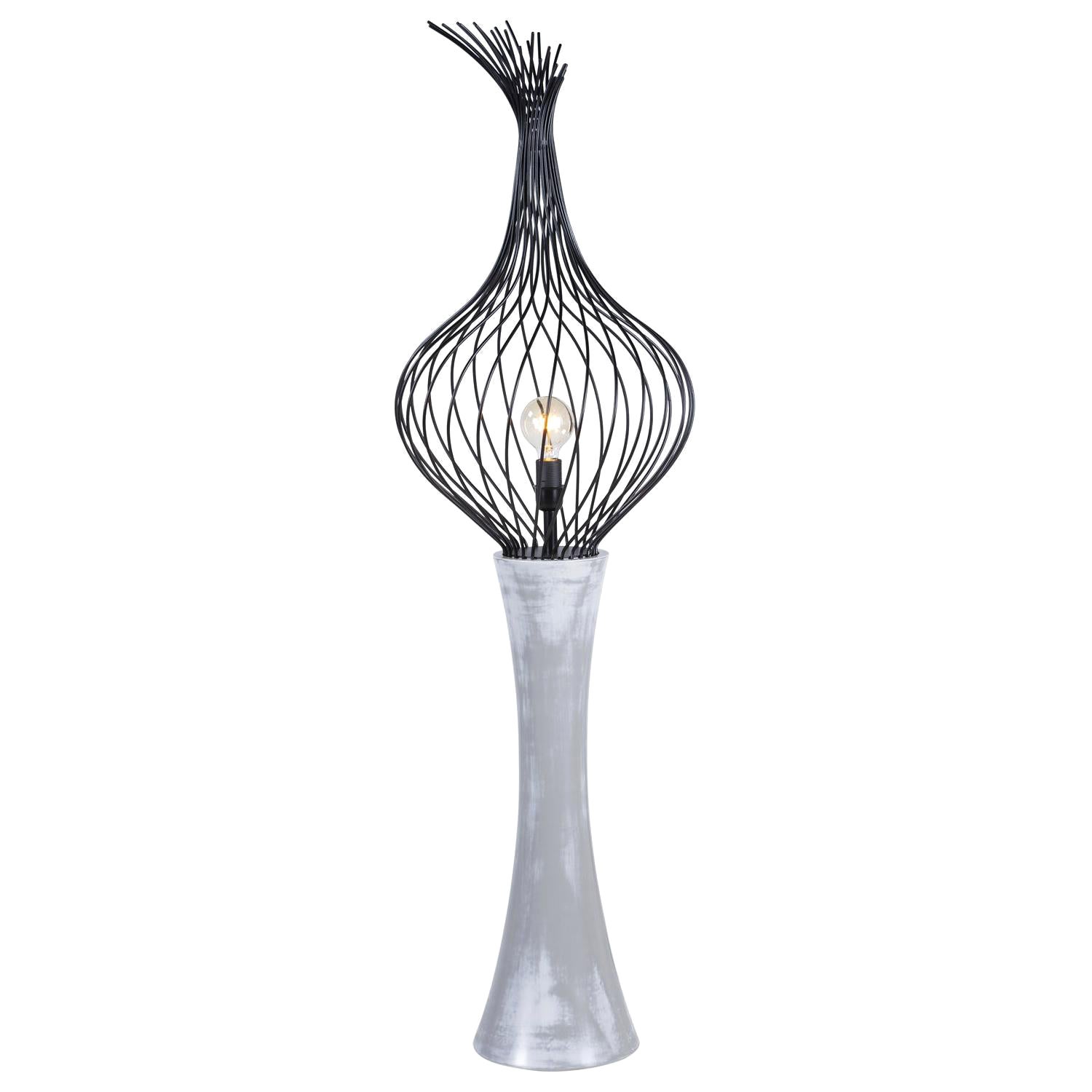 Lampadaire Art Déco Monforte Gris Noir Fait à la main au Portugal par Greenapple