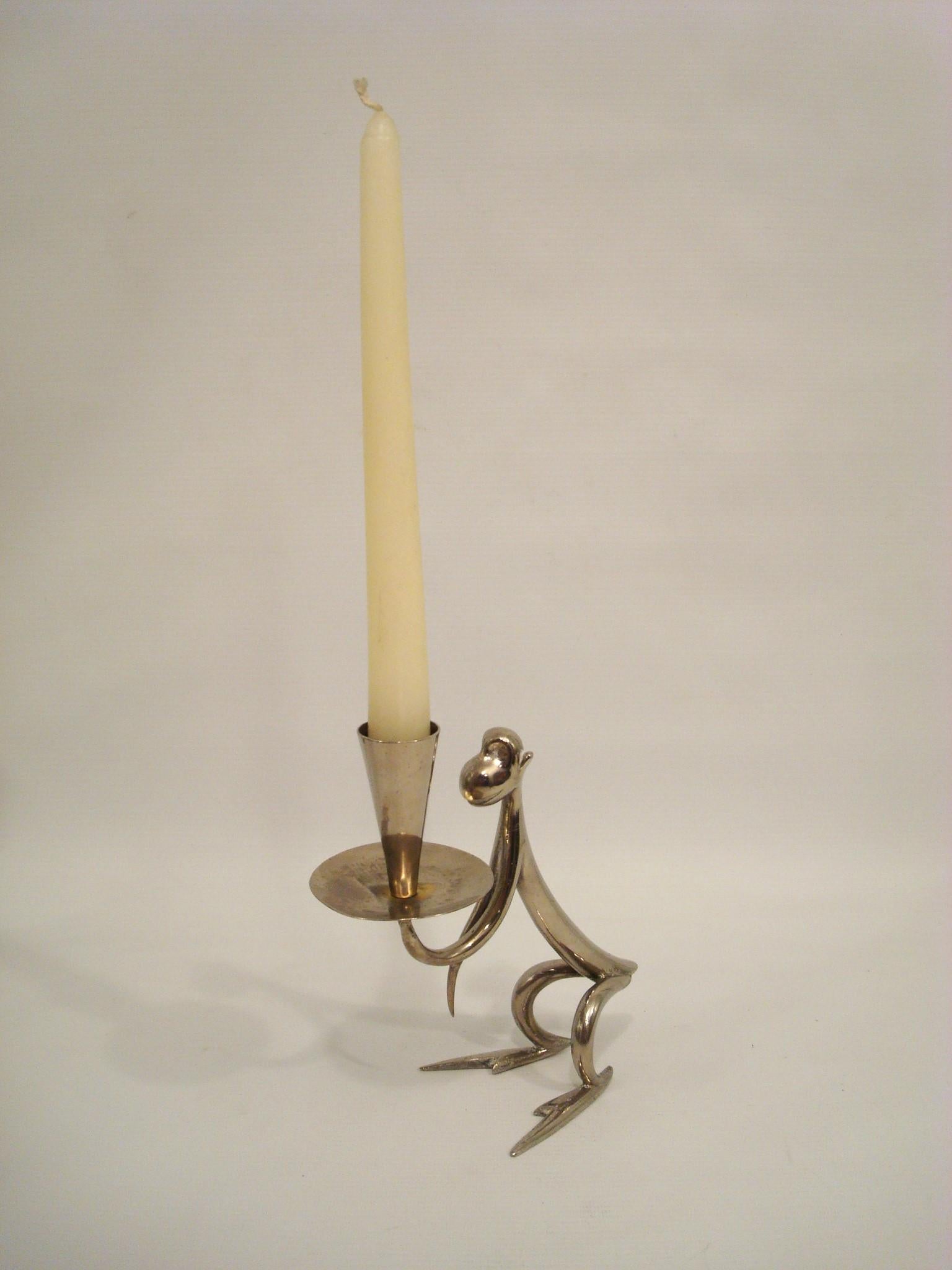 Art-Déco-Kerzenhalter mit Affen von Karl Hagenauer, Österreich  1920's im Zustand „Gut“ im Angebot in Buenos Aires, Olivos